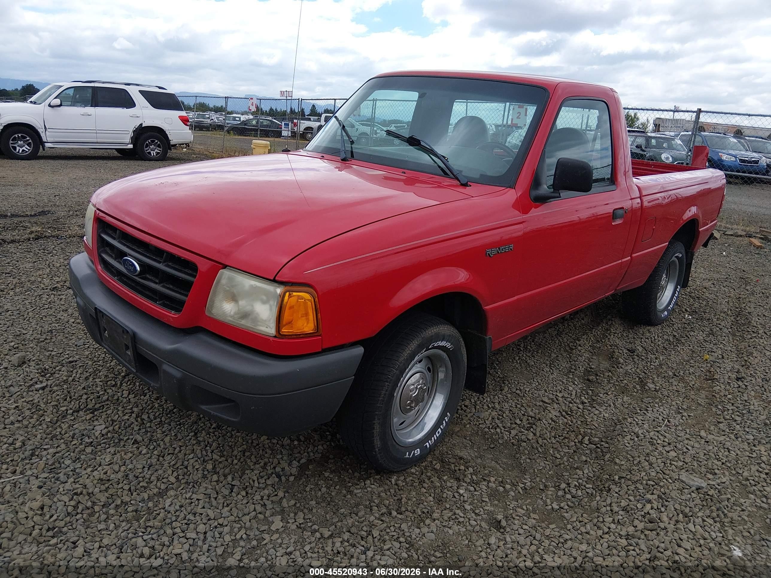 2002 Ford Ranger Xl/xlt Red vin: 1FTYR10D32PA05852
