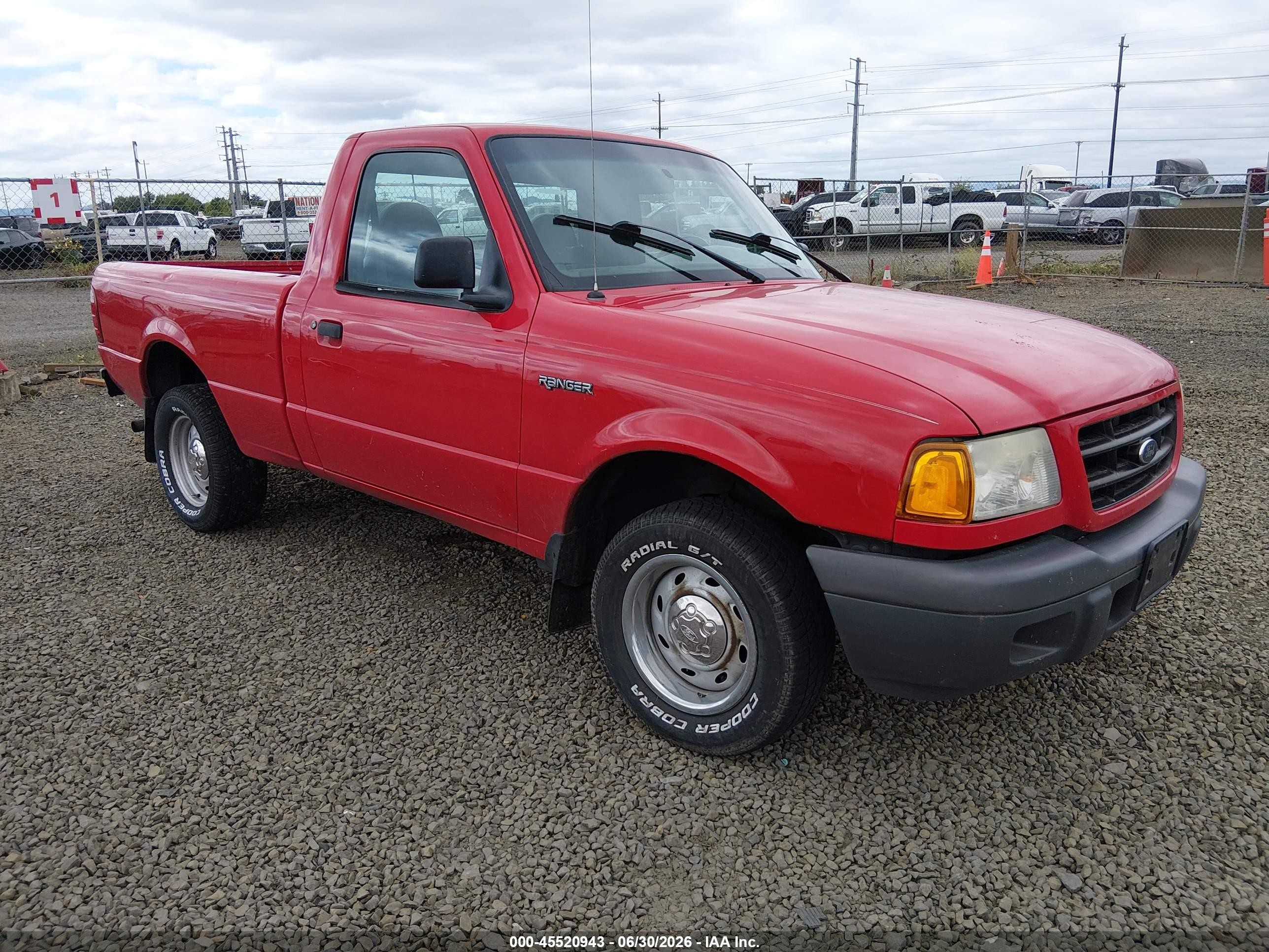 2002 Ford Ranger Xl/xlt Red vin: 1FTYR10D32PA05852