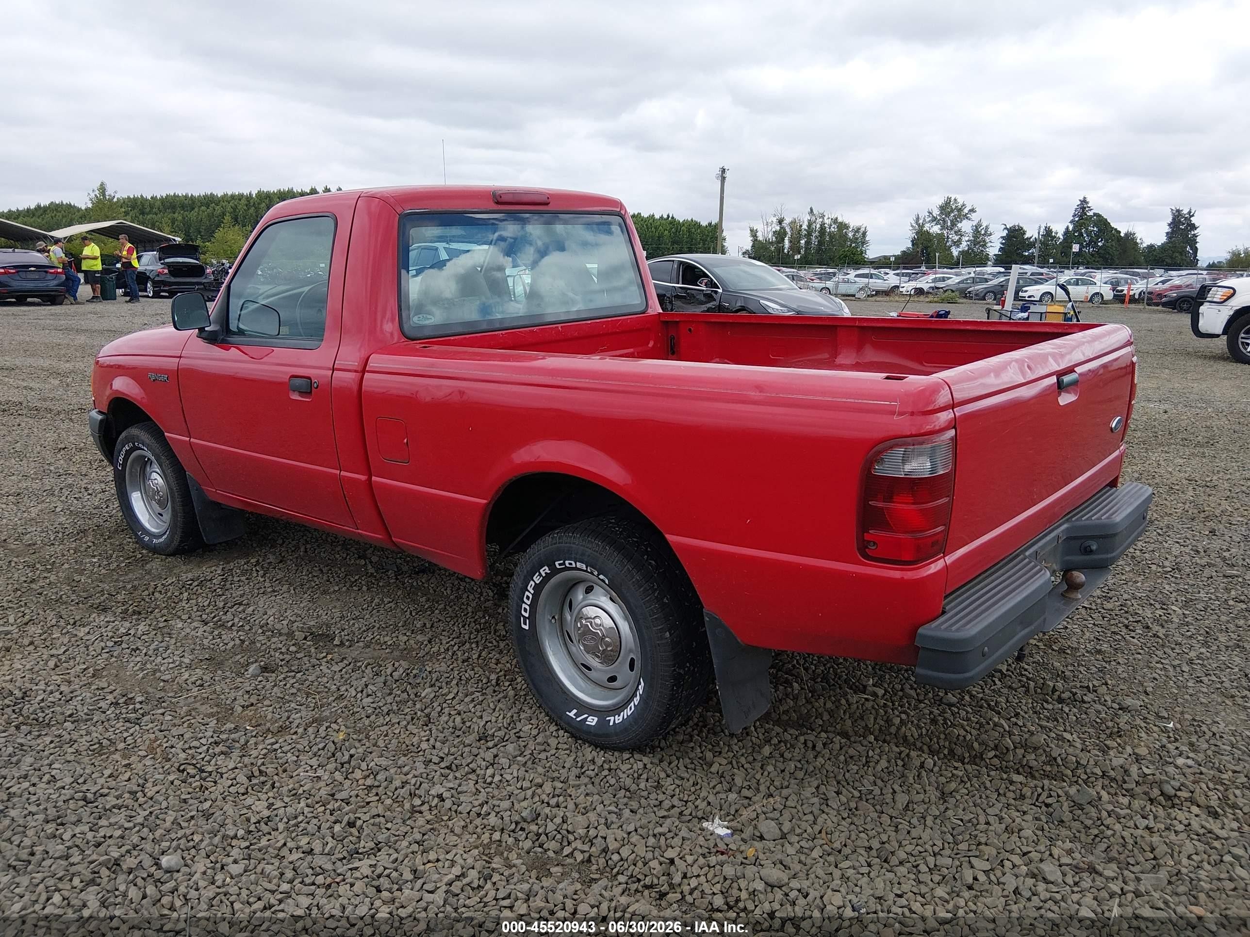 2002 Ford Ranger Xl/xlt Red vin: 1FTYR10D32PA05852