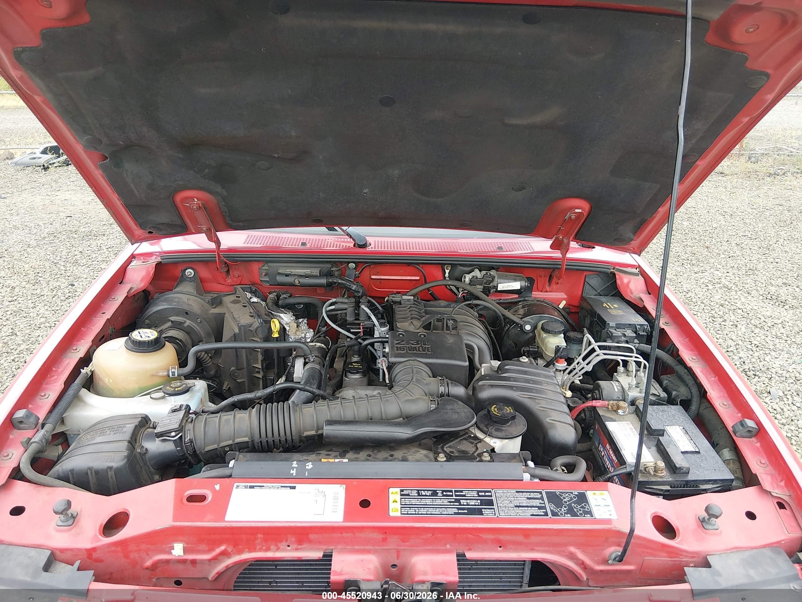 2002 Ford Ranger Xl/xlt Red vin: 1FTYR10D32PA05852