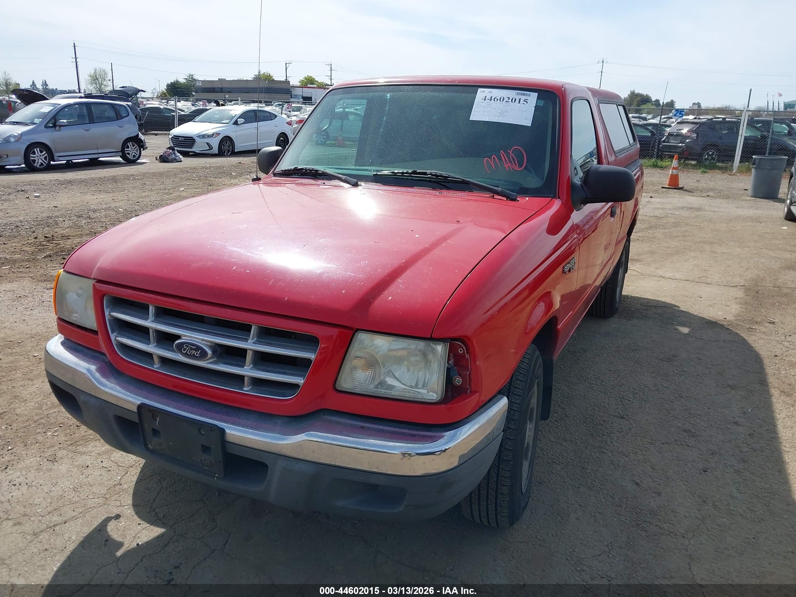 2003 Ford Ranger Xl/xlt Red vin: 1FTYR10D33PA57404