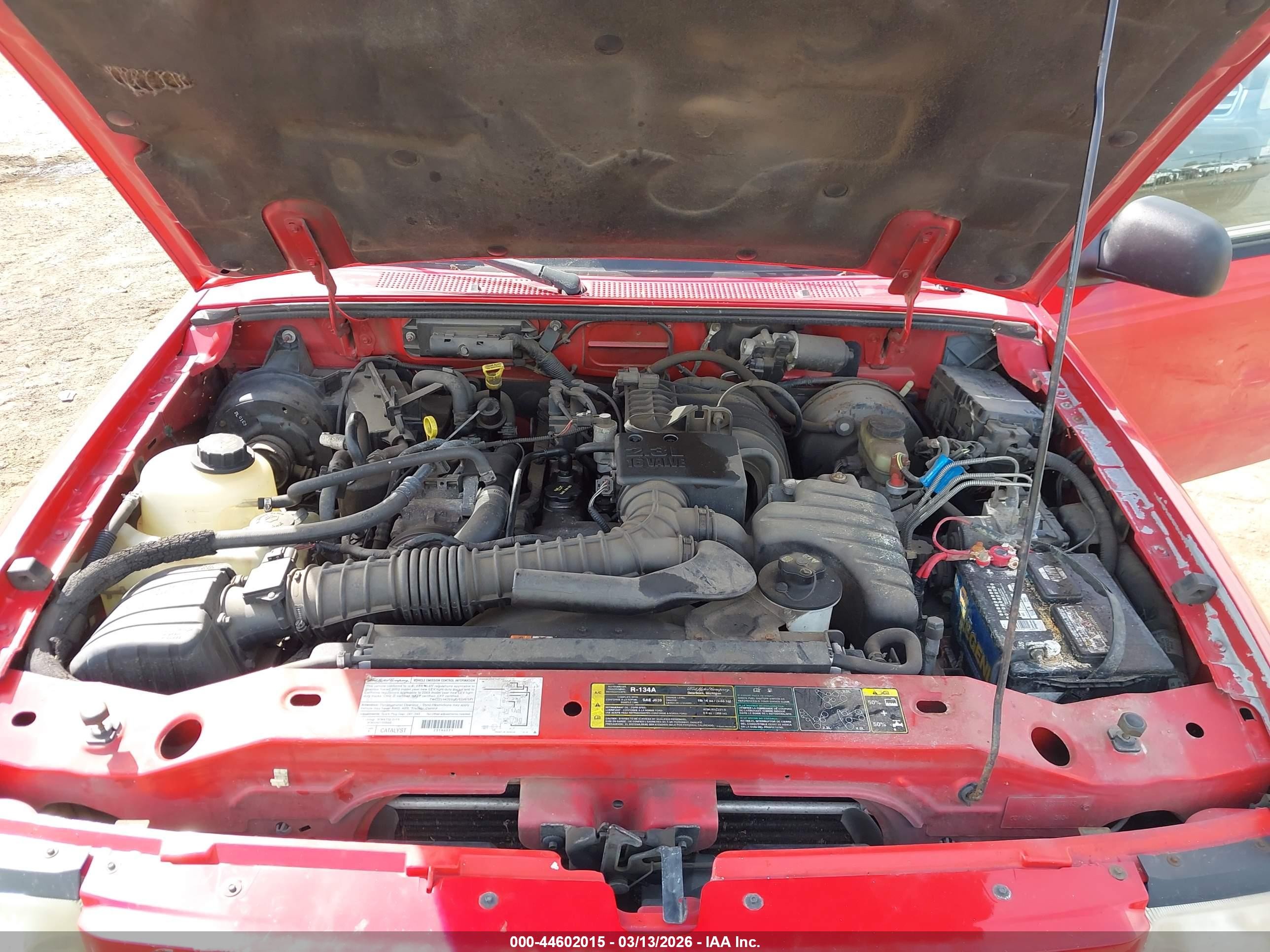 2003 Ford Ranger Xl/xlt Red vin: 1FTYR10D33PA57404