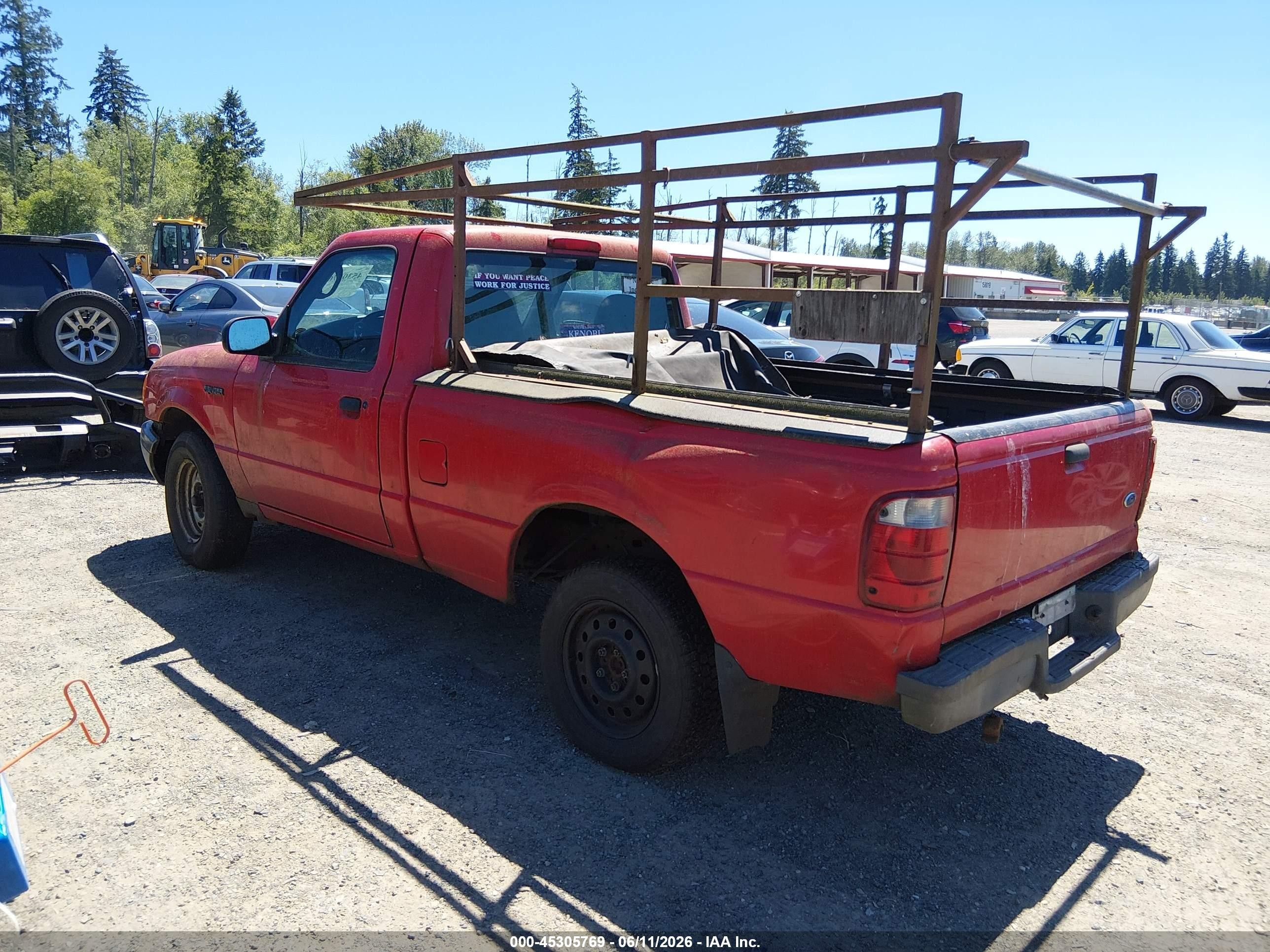 2003 Ford Ranger Xl/xlt Red vin: 1FTYR10D33PB21473