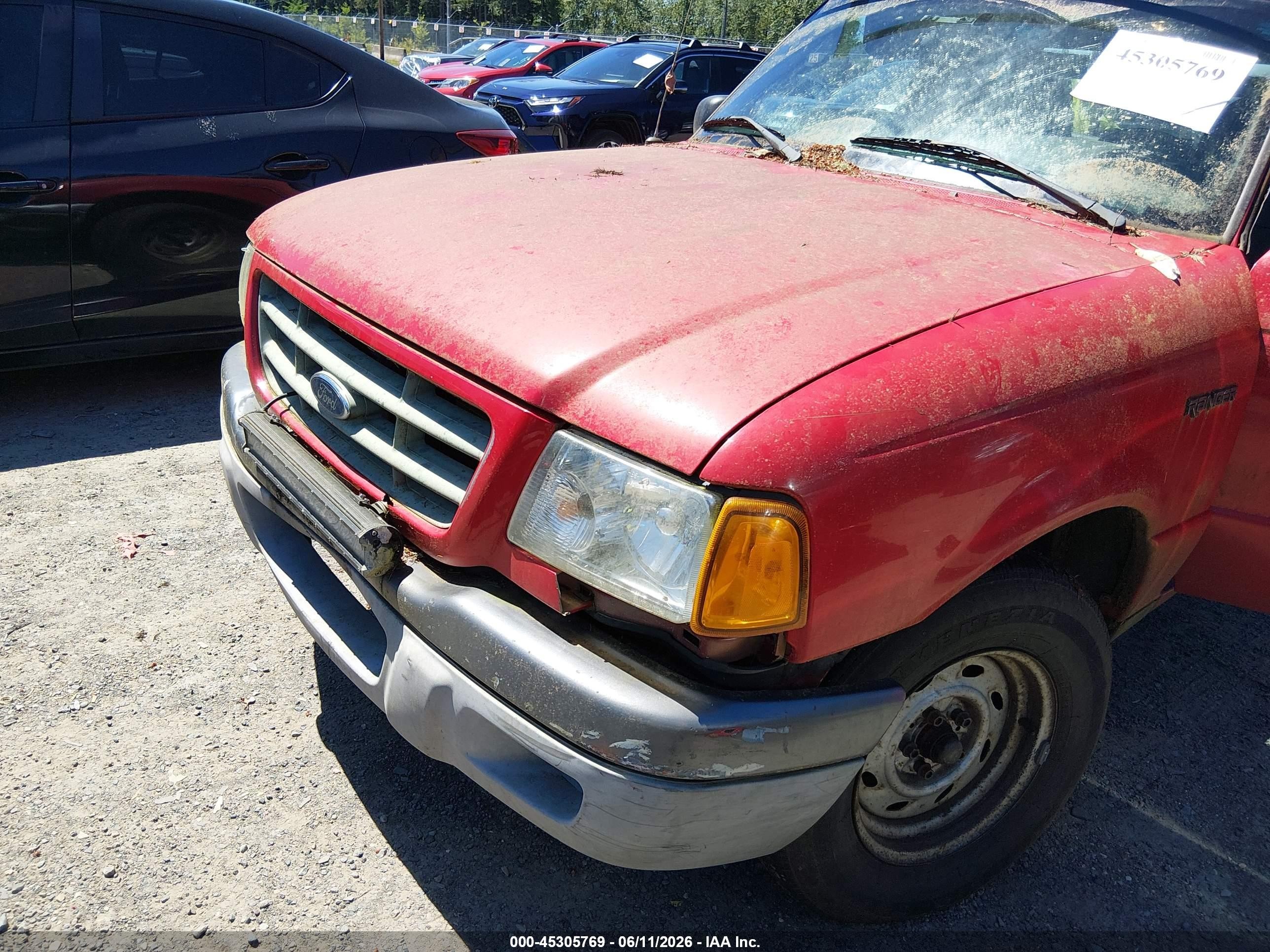 2003 Ford Ranger Xl/xlt Red vin: 1FTYR10D33PB21473