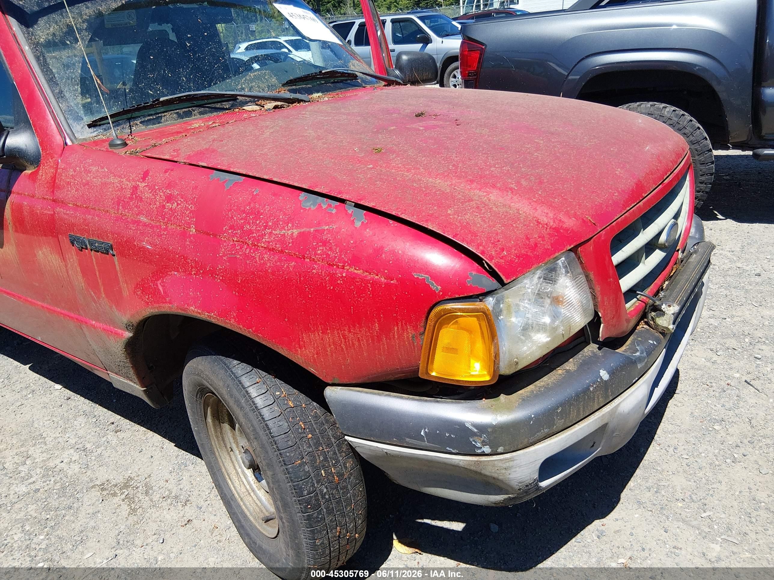2003 Ford Ranger Xl/xlt Red vin: 1FTYR10D33PB21473