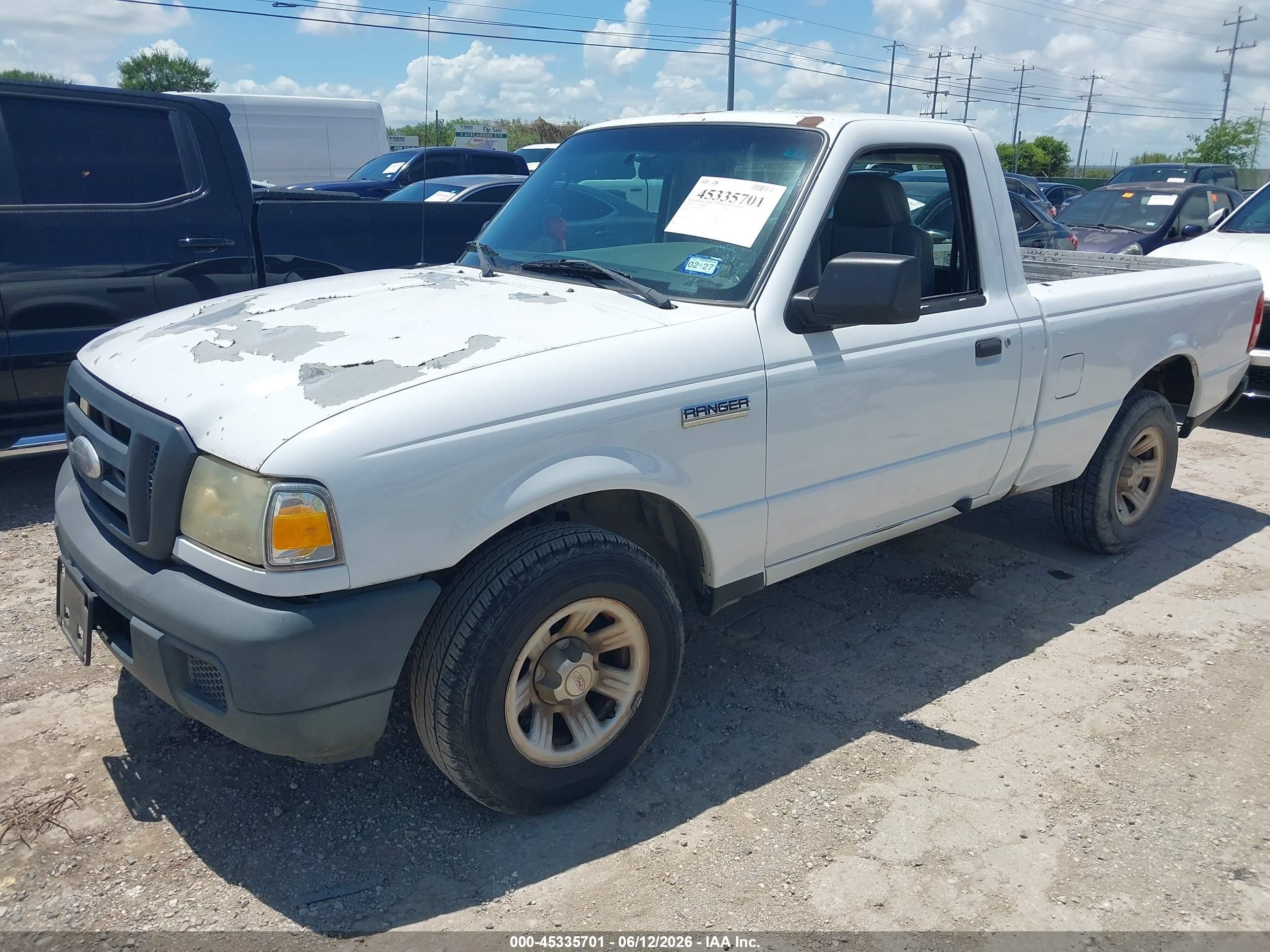 2007 Ford Ranger Stx/xl/xlt White vin: 1FTYR10D37PA34145