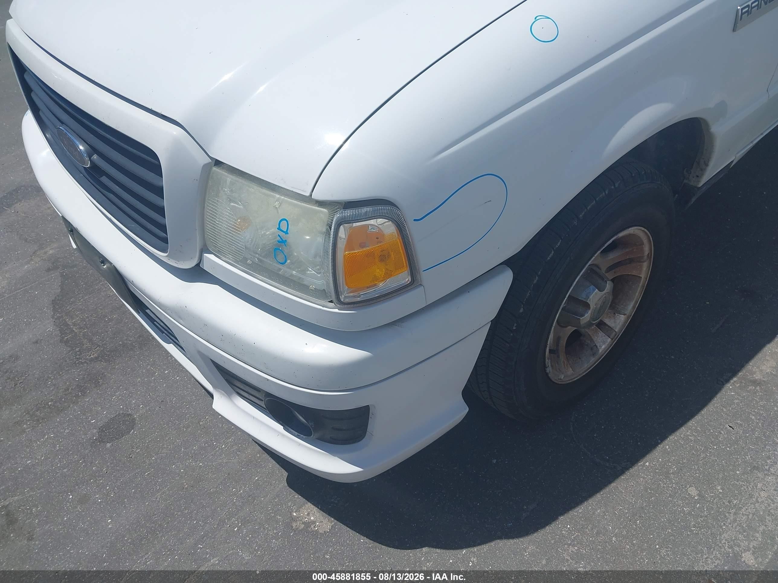 2007 Ford Ranger Stx/xl/xlt White vin: 1FTYR10D37PA49034