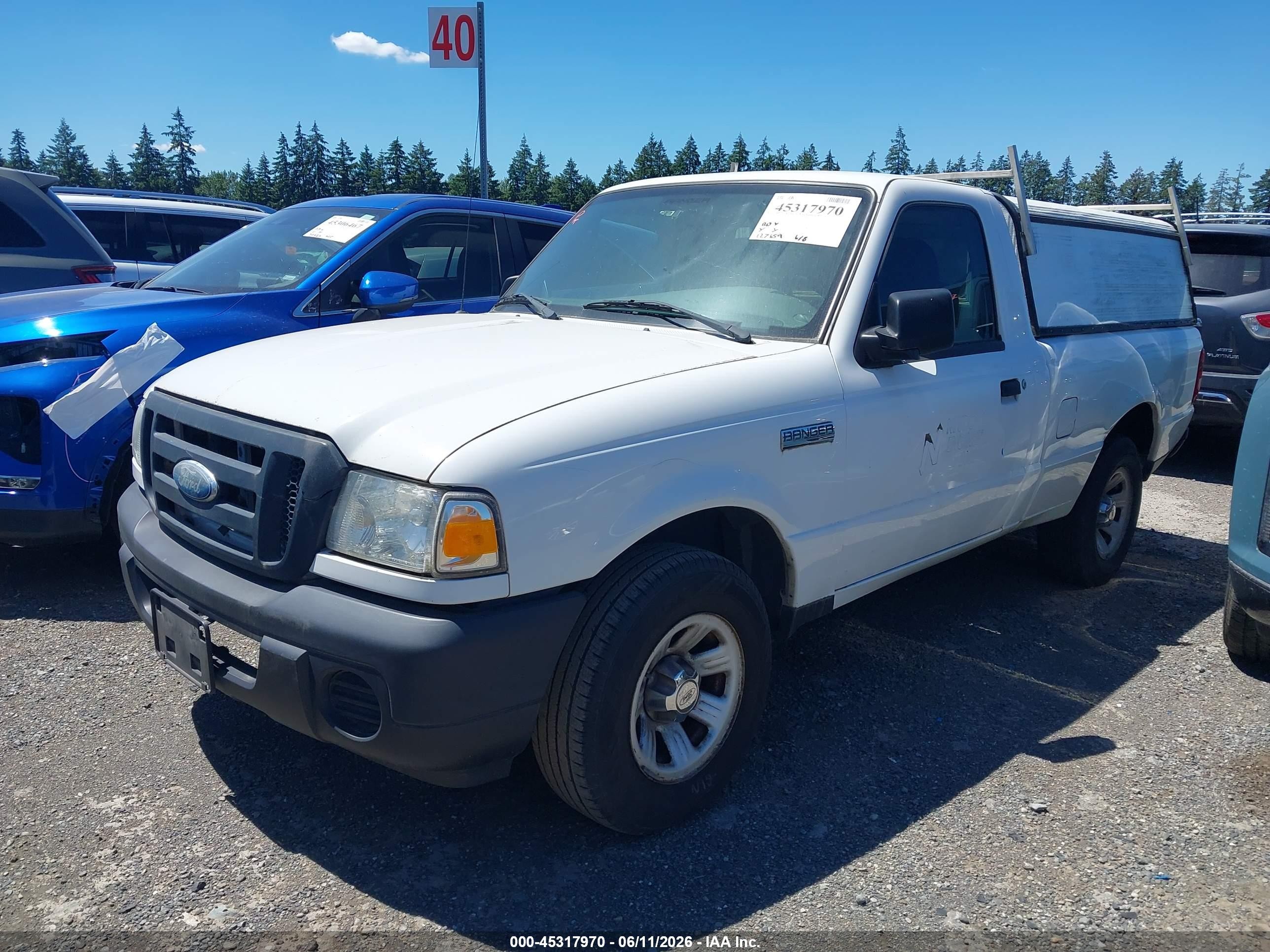 2009 Ford Ranger Sport/xl/xlt White vin: 1FTYR10D39PA21155
