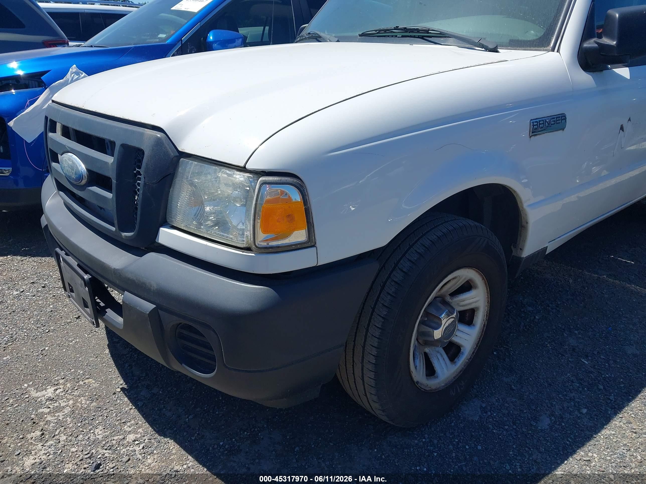 2009 Ford Ranger Sport/xl/xlt White vin: 1FTYR10D39PA21155