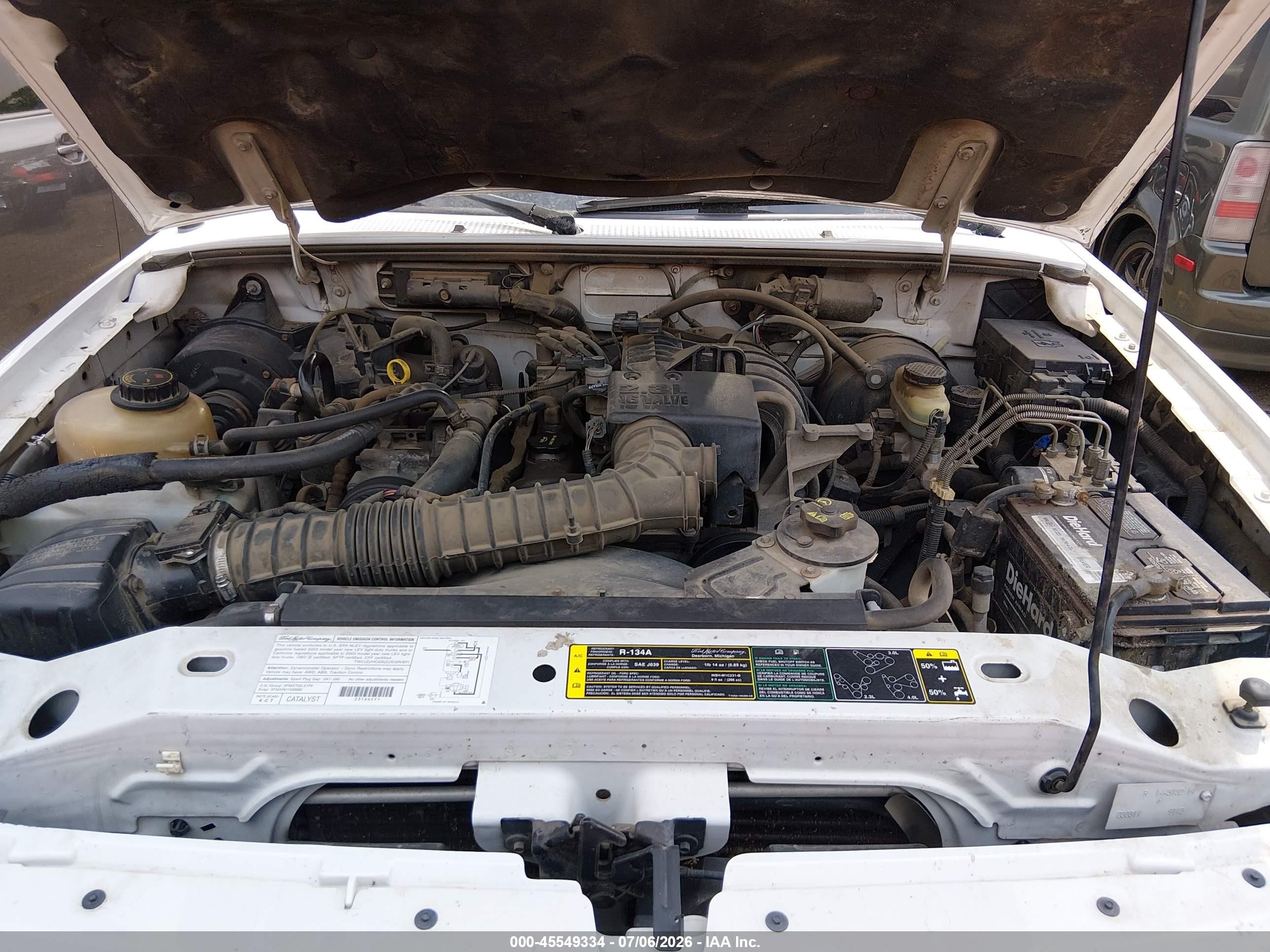 2003 Ford Ranger Xl/xlt Белый vin: 1FTYR10D43PB19649