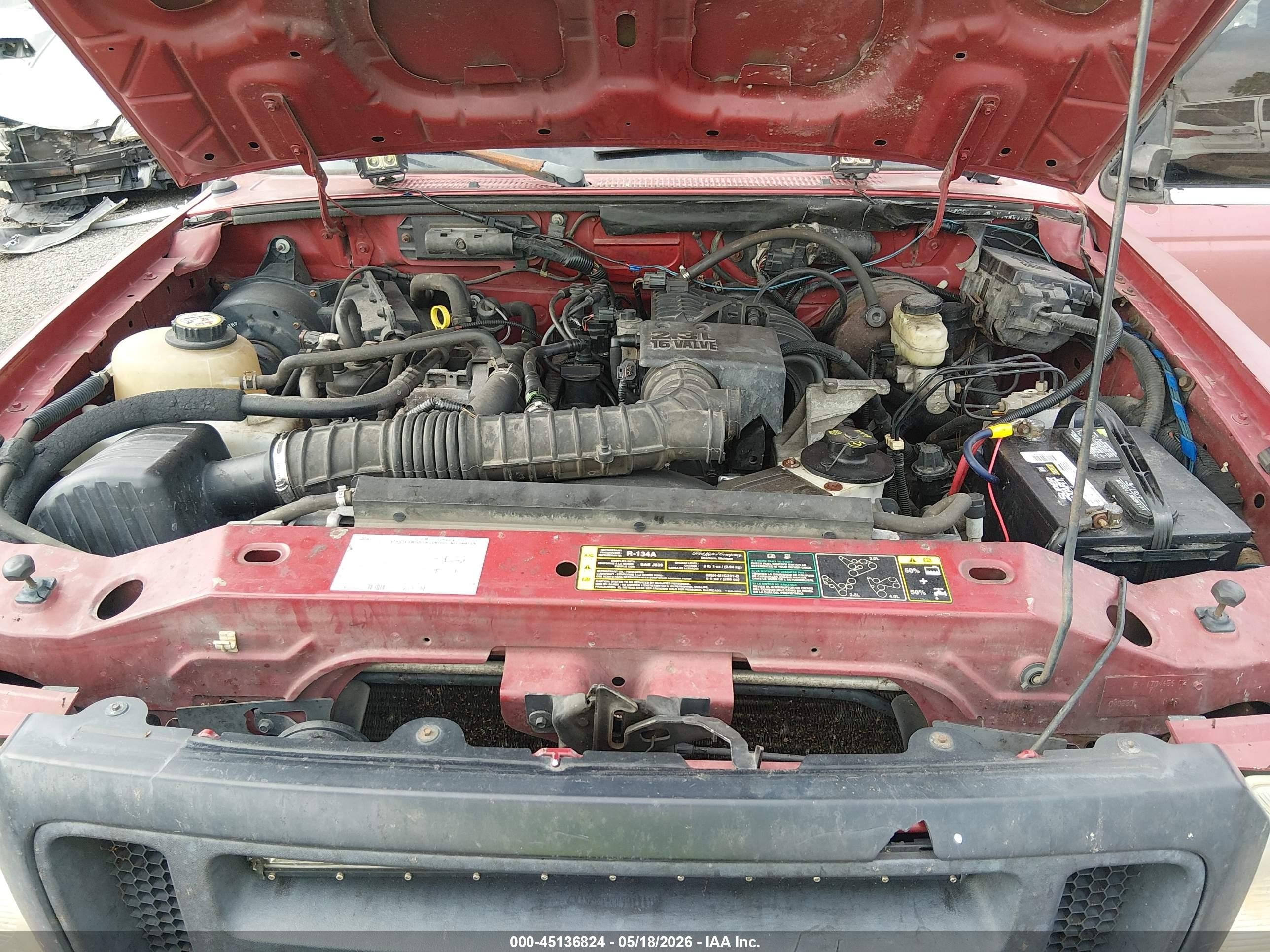 2005 Ford Ranger Xl/xls/xlt Red vin: 1FTYR10D45PA17321