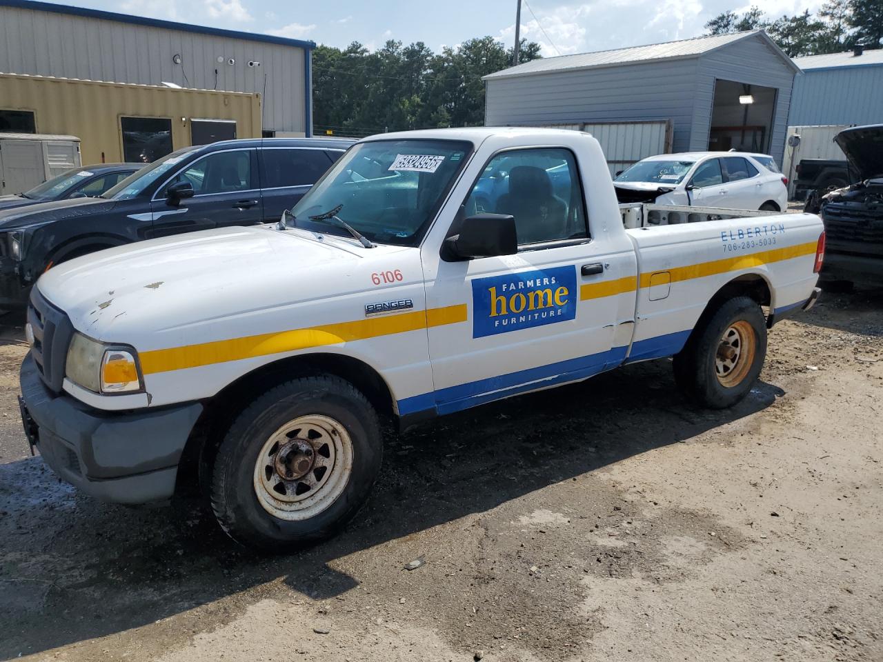 2006 Ford Ranger White vin: 1FTYR10D46PA61661 Damage: Left Front Fender, Peeling, 1 To 2 Inches