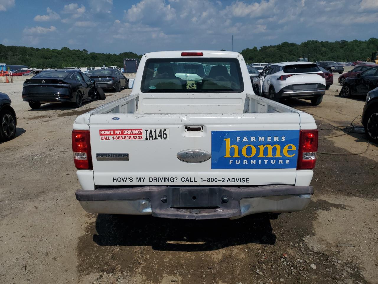 2006 Ford Ranger White vin: 1FTYR10D46PA61661 Damage: Tailgate, Multiple Dents/Paint Damage, 3