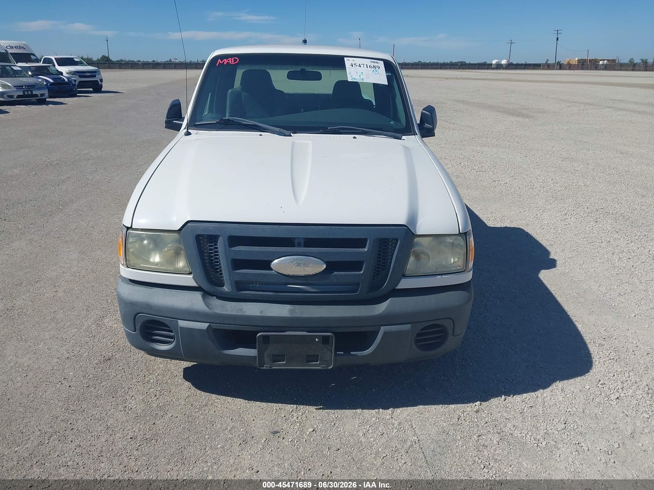 2008 Ford Ranger Xl/xlt White vin: 1FTYR10D48PA35693