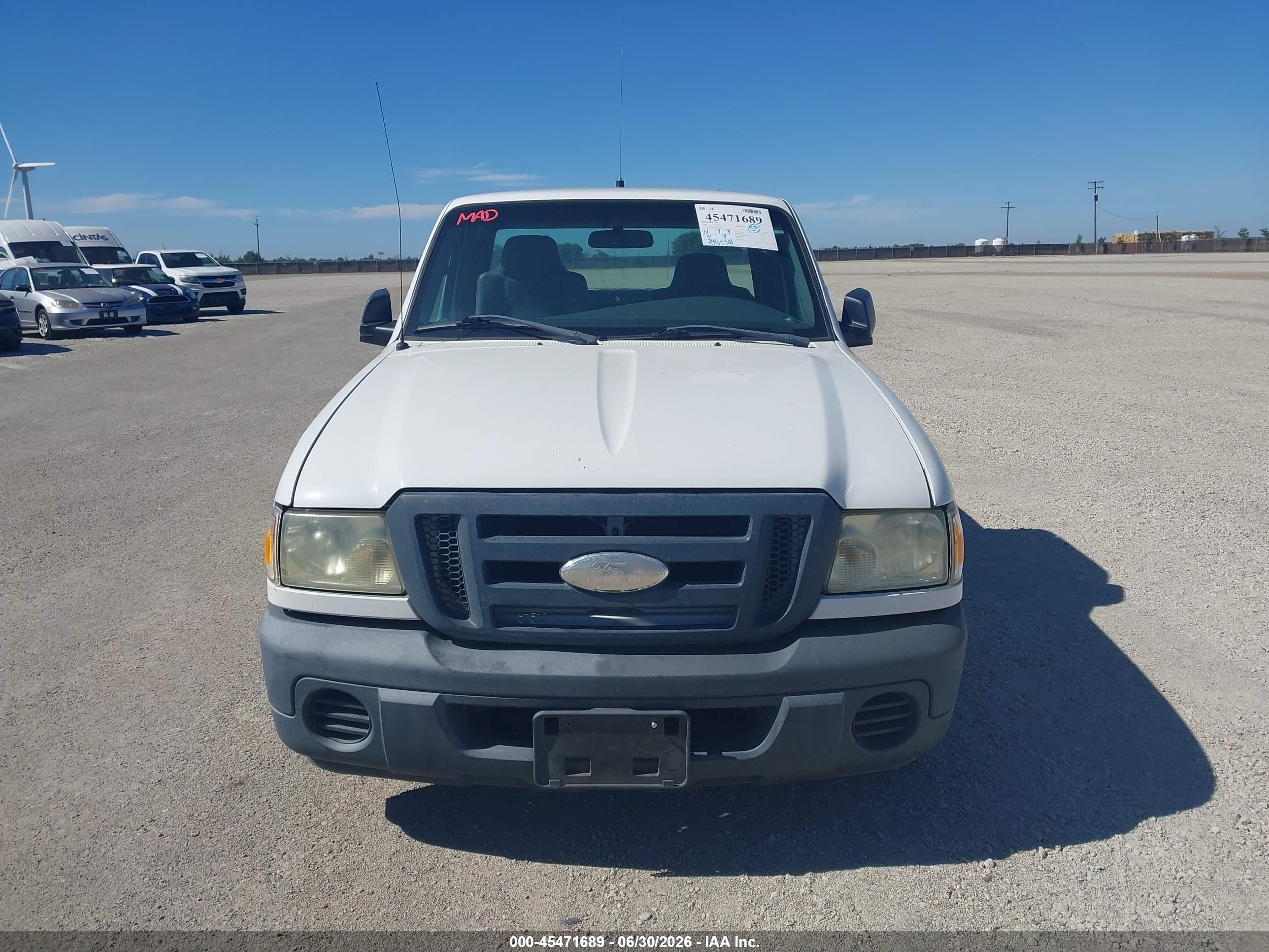 2008 Ford Ranger Xl/xlt White vin: 1FTYR10D48PA35693