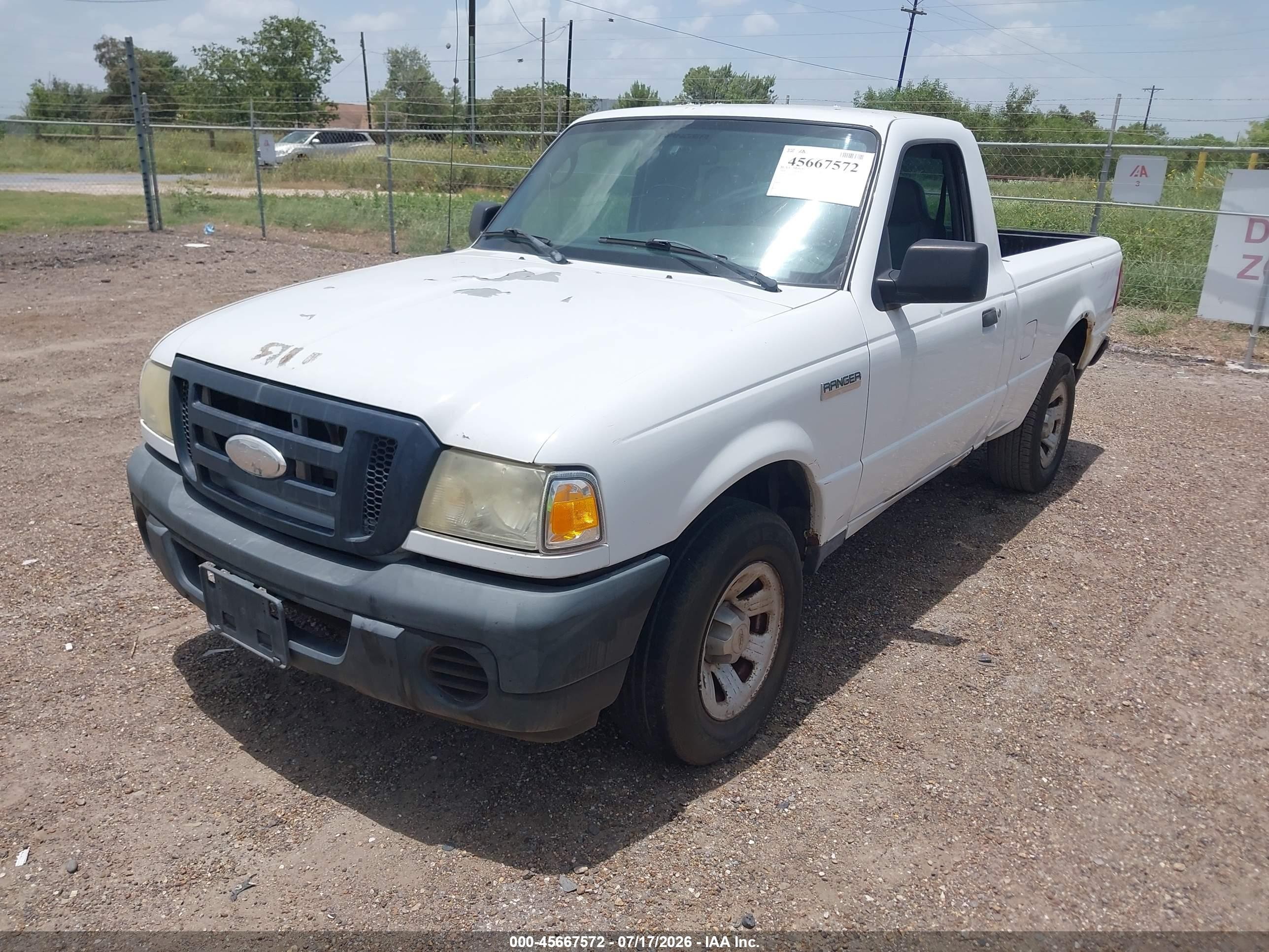 2008 Ford Ranger Xl/xlt White vin: 1FTYR10D48PA53398