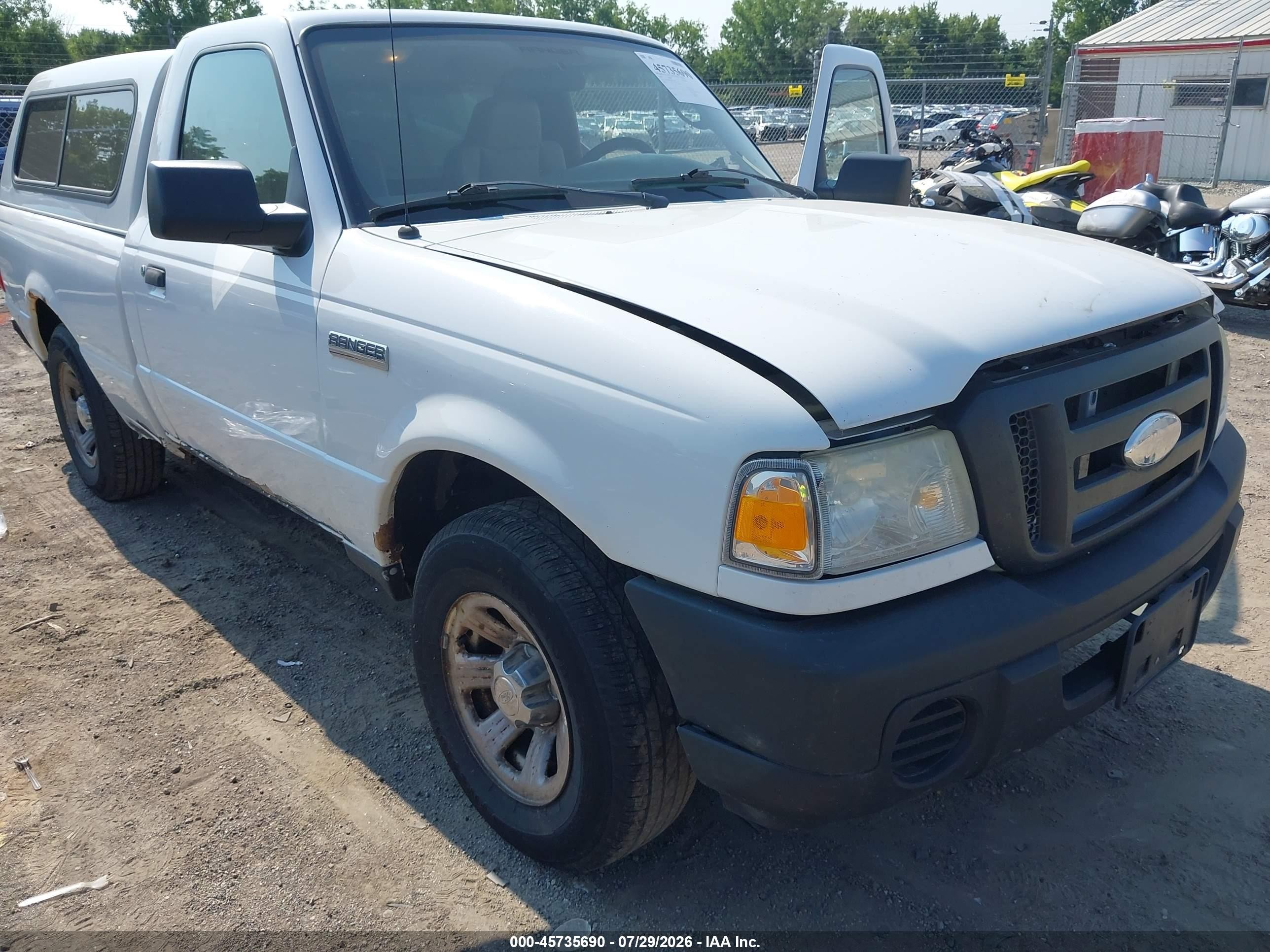 2008 Ford Ranger Xl/xlt White vin: 1FTYR10D48PA71898