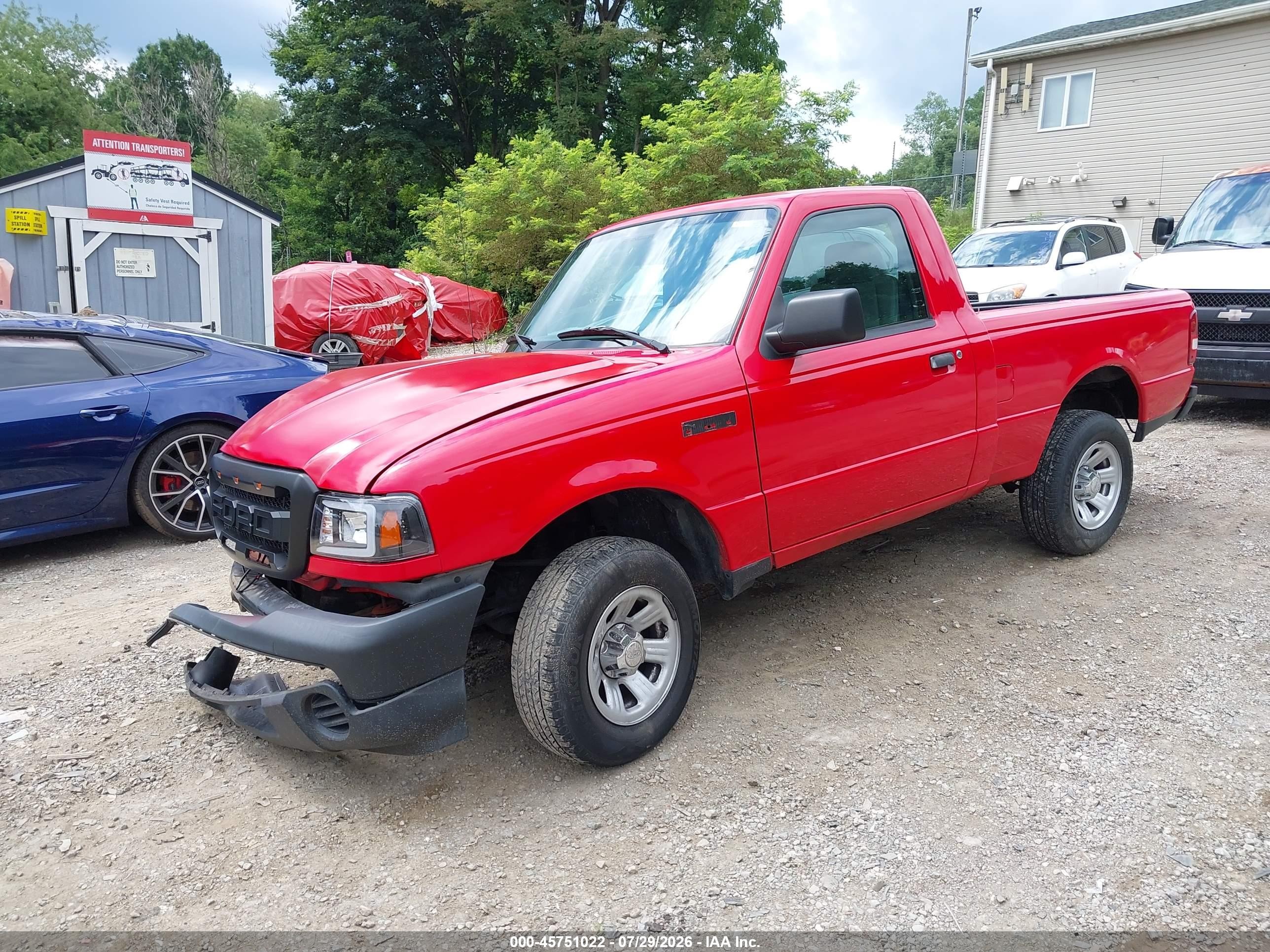 2008 Ford Ranger Xl/xlt Red vin: 1FTYR10D48PA84425