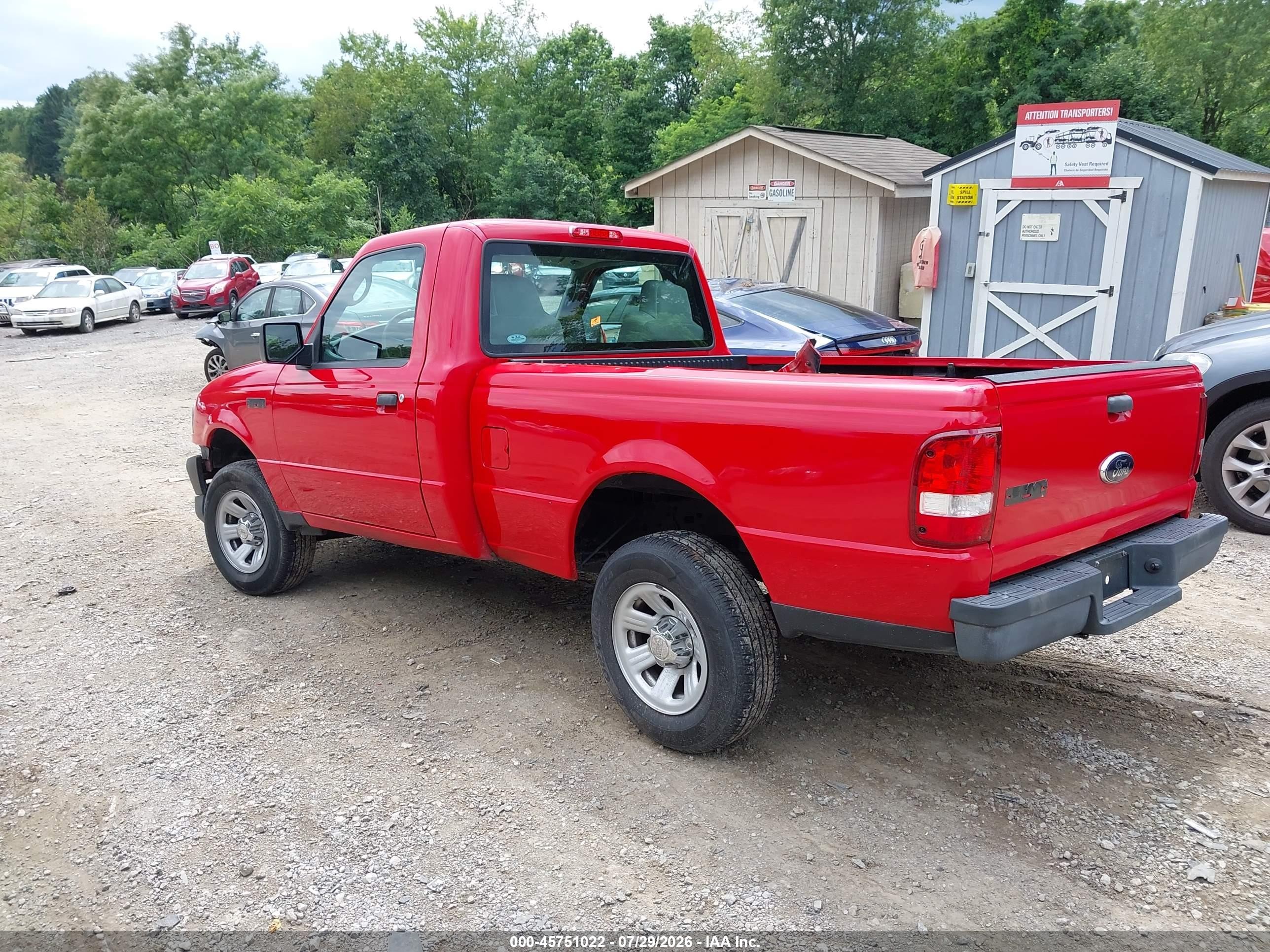 2008 Ford Ranger Xl/xlt Red vin: 1FTYR10D48PA84425