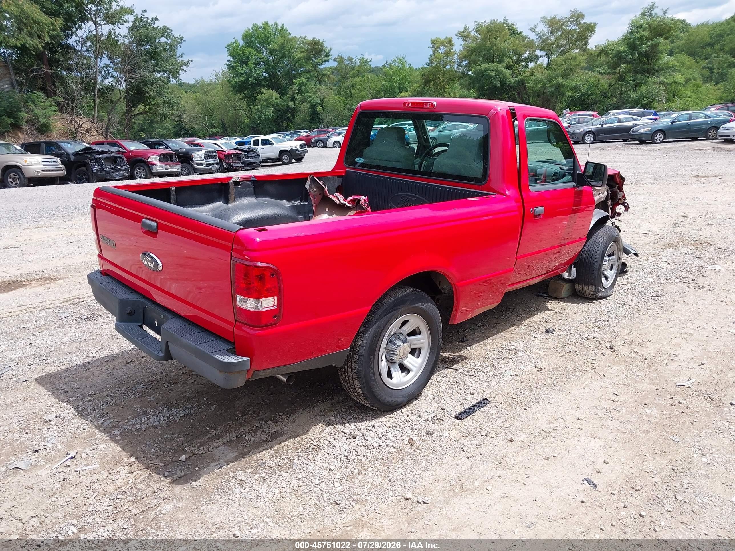 2008 Ford Ranger Xl/xlt Red vin: 1FTYR10D48PA84425