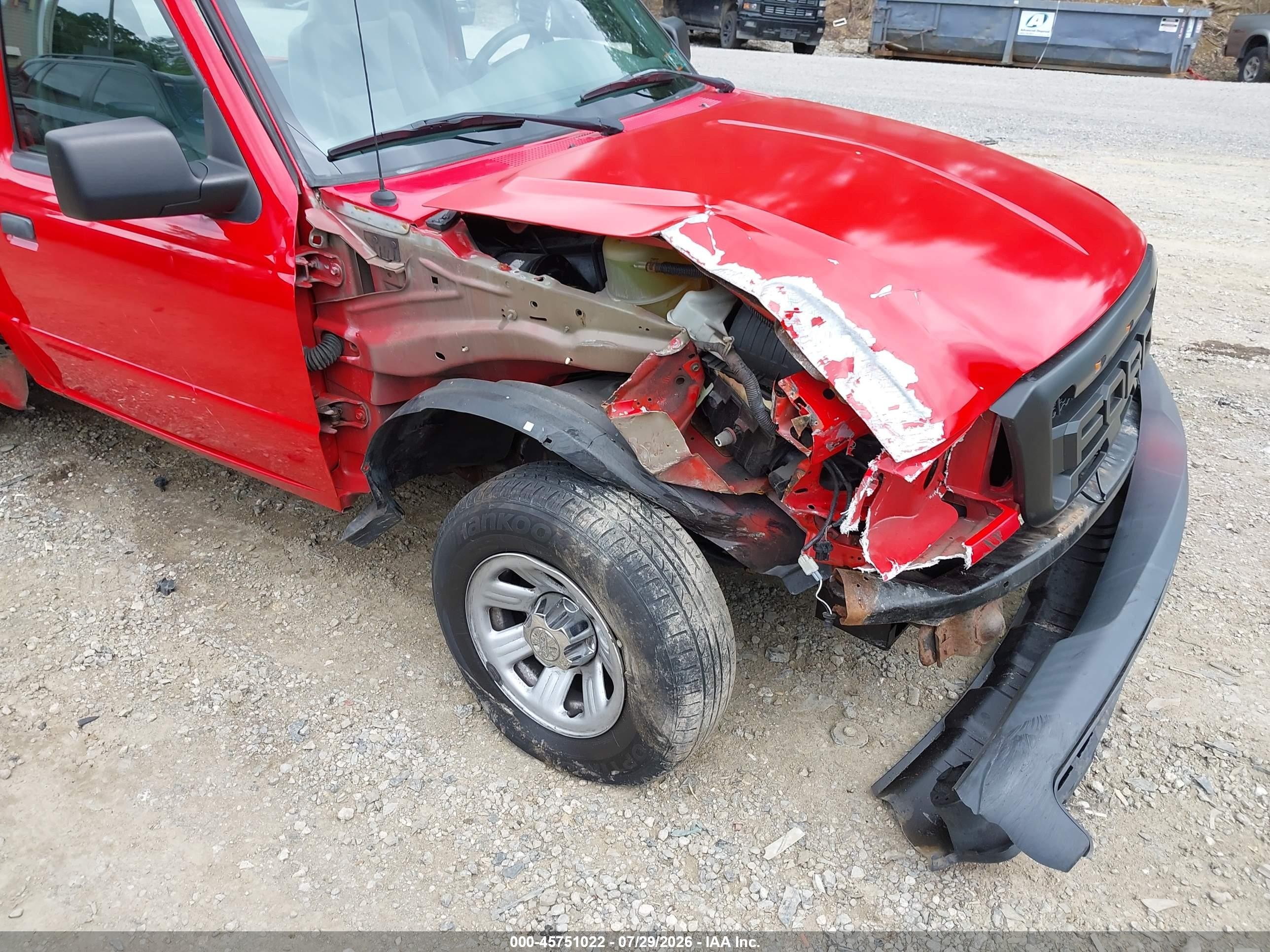 2008 Ford Ranger Xl/xlt Red vin: 1FTYR10D48PA84425