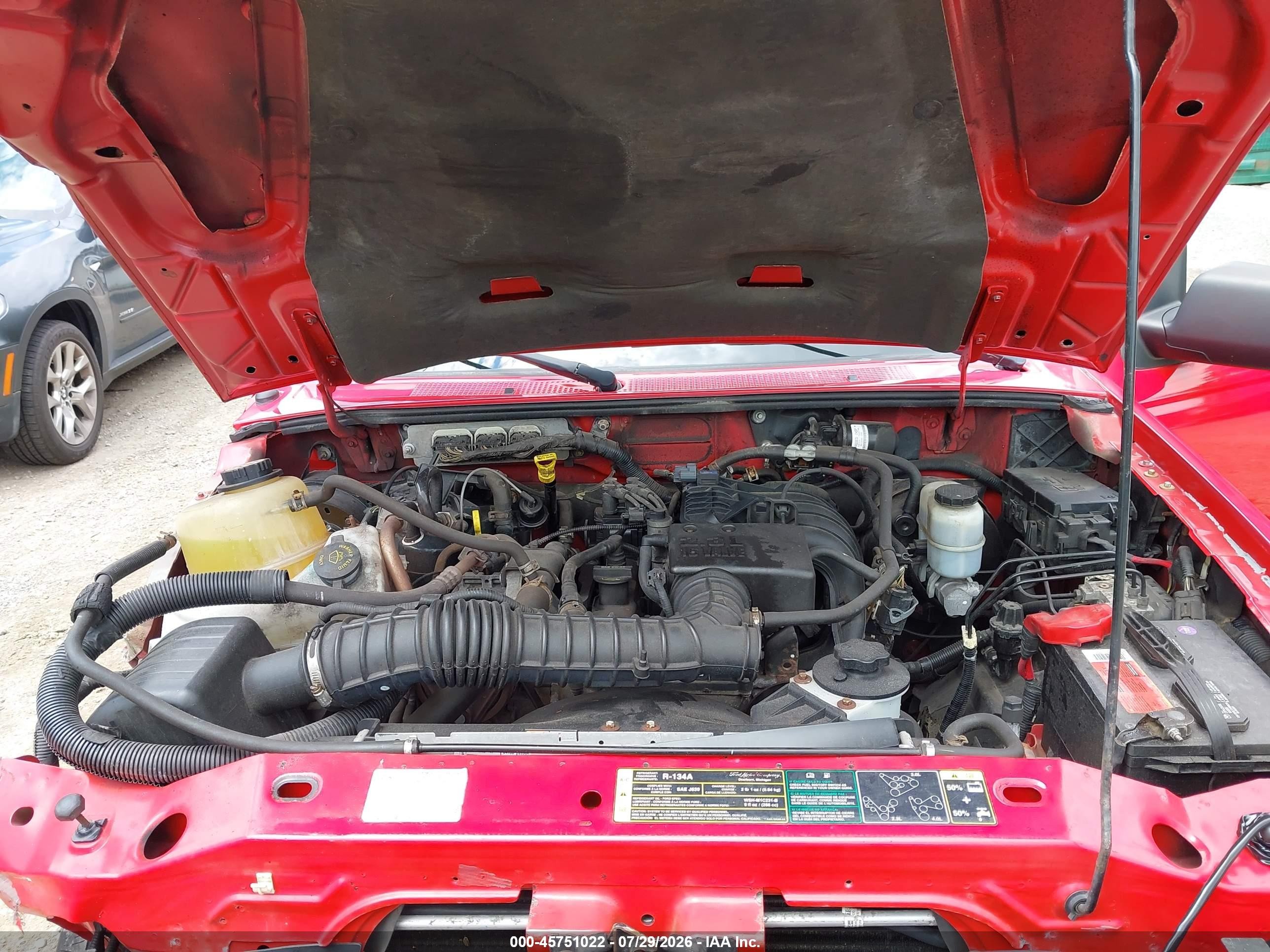 2008 Ford Ranger Xl/xlt Red vin: 1FTYR10D48PA84425