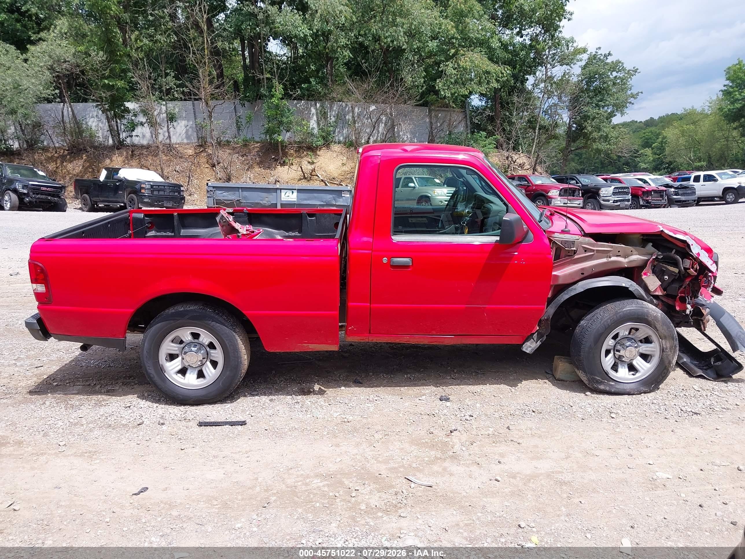 2008 Ford Ranger Xl/xlt Red vin: 1FTYR10D48PA84425