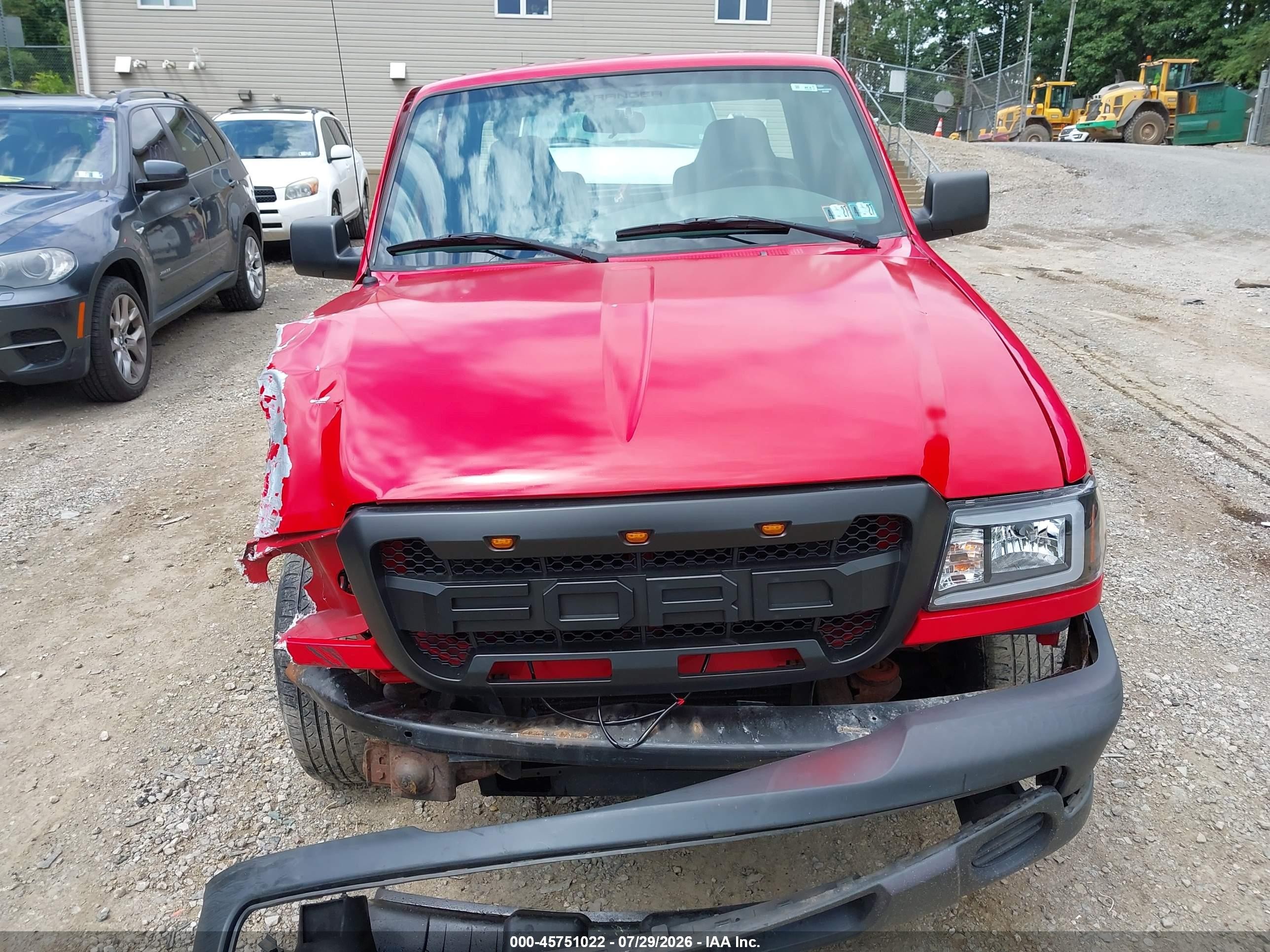 2008 Ford Ranger Xl/xlt Red vin: 1FTYR10D48PA84425