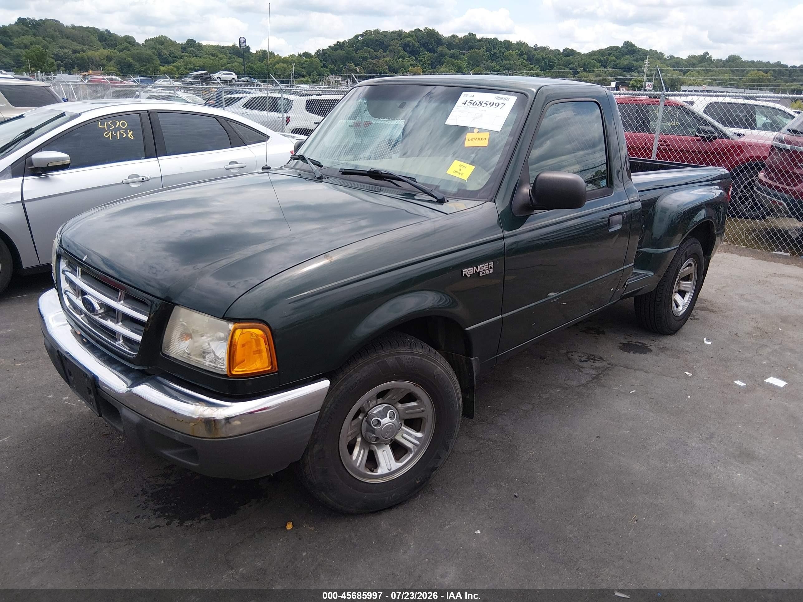 2002 Ford Ranger Xl/xlt Green vin: 1FTYR10D52TA31635