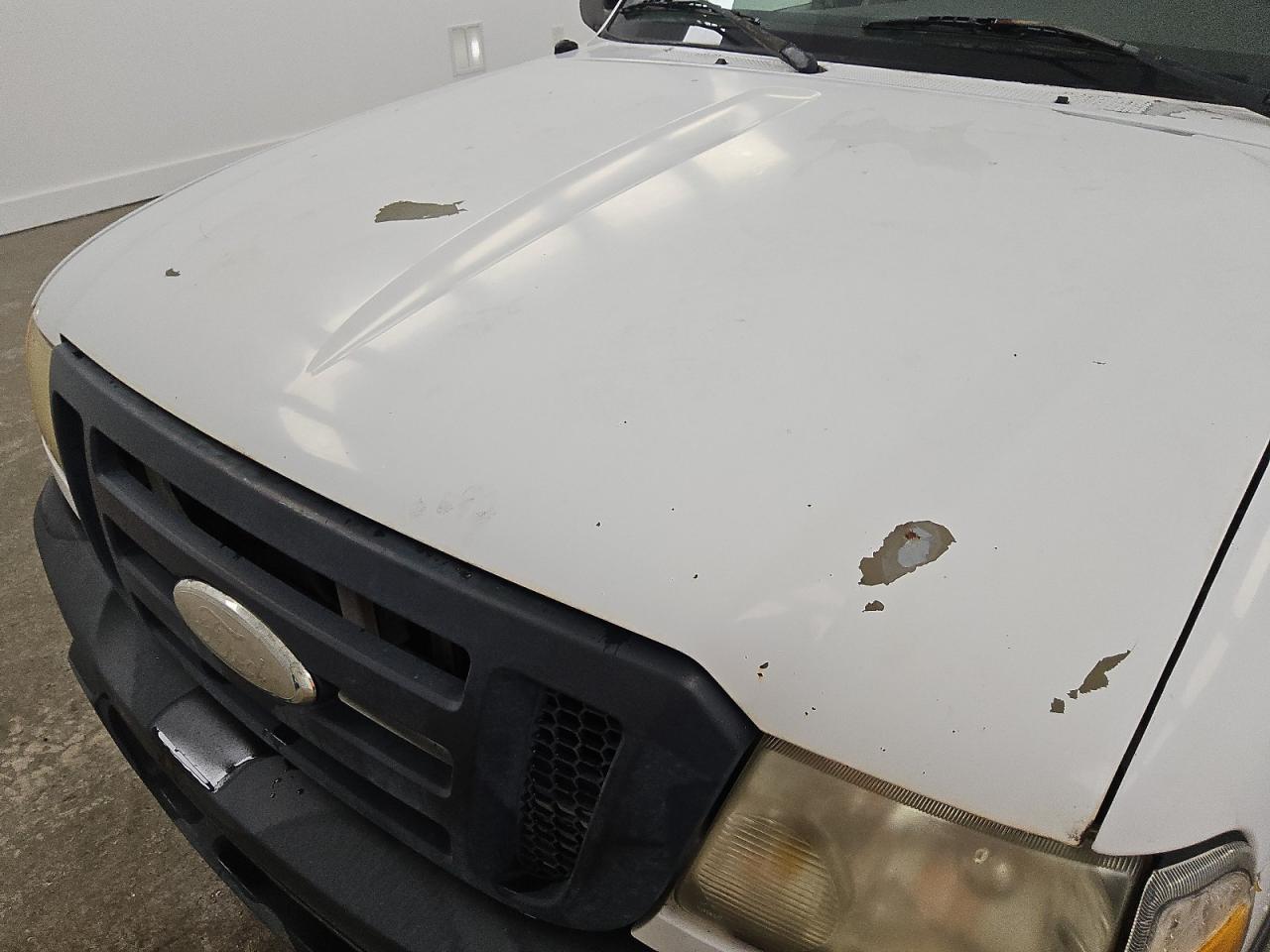 2008 Ford Ranger White vin: 1FTYR10D58PA50056 Damage: Hood, Peeling, 3 To 4 Inches