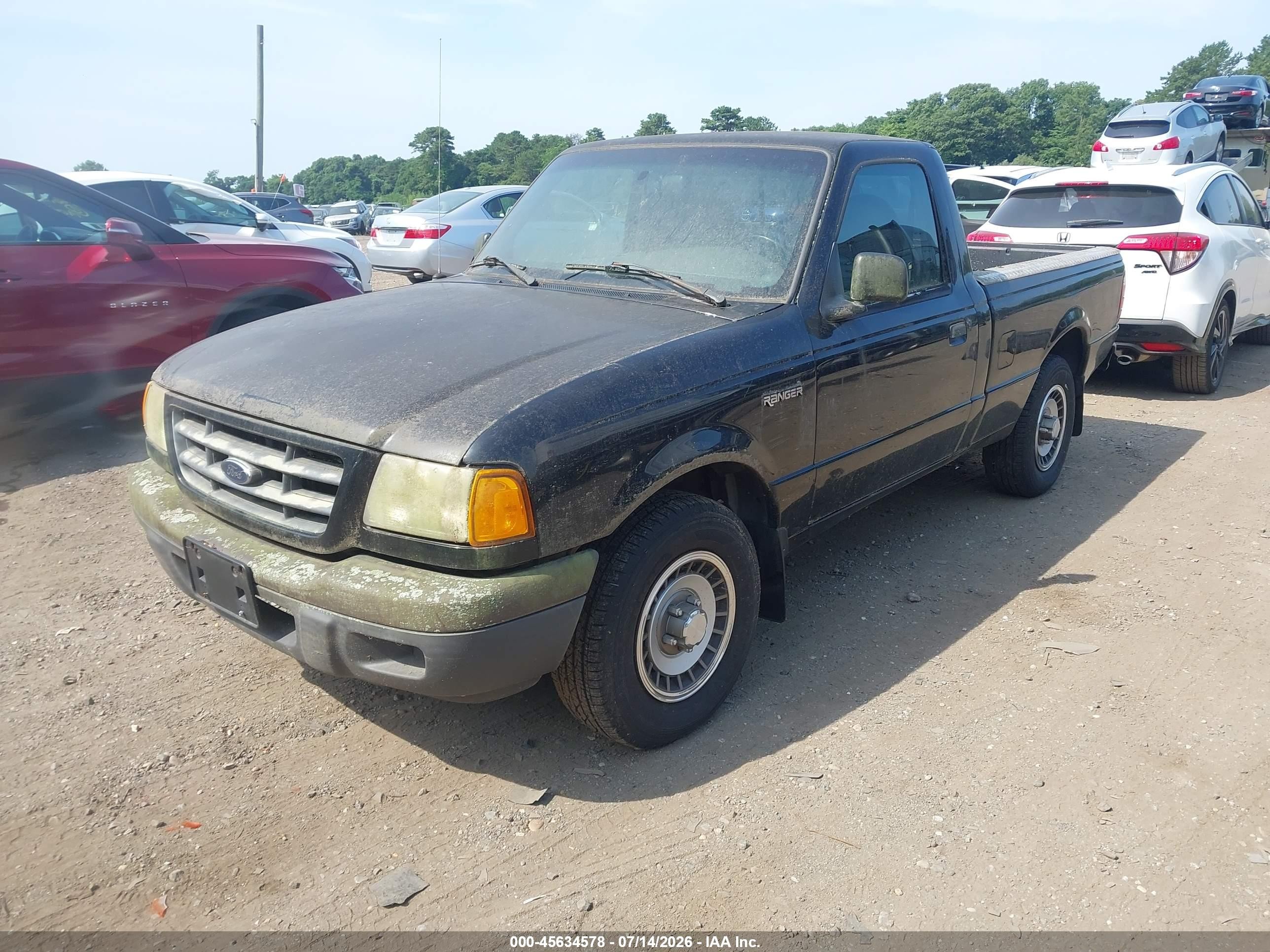 2001 Ford Ranger Xl/xlt Black vin: 1FTYR10D61TB00766