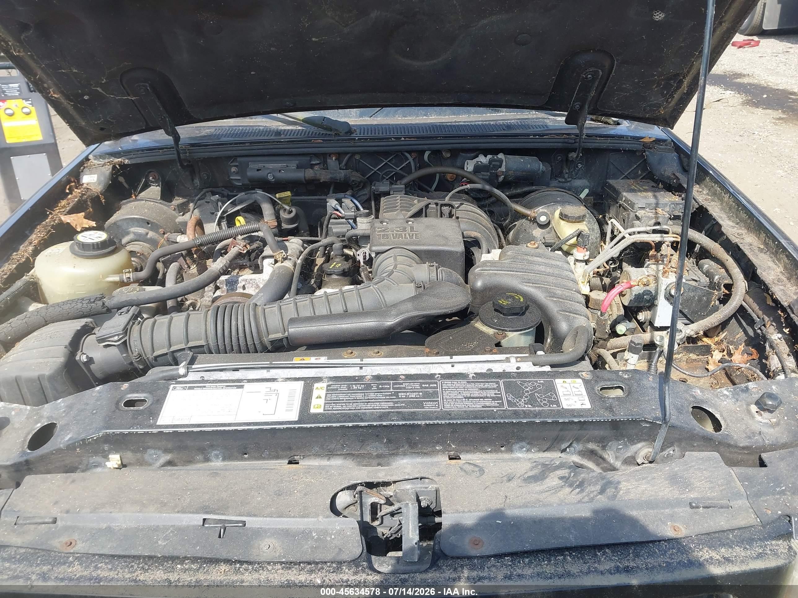 2001 Ford Ranger Xl/xlt Black vin: 1FTYR10D61TB00766