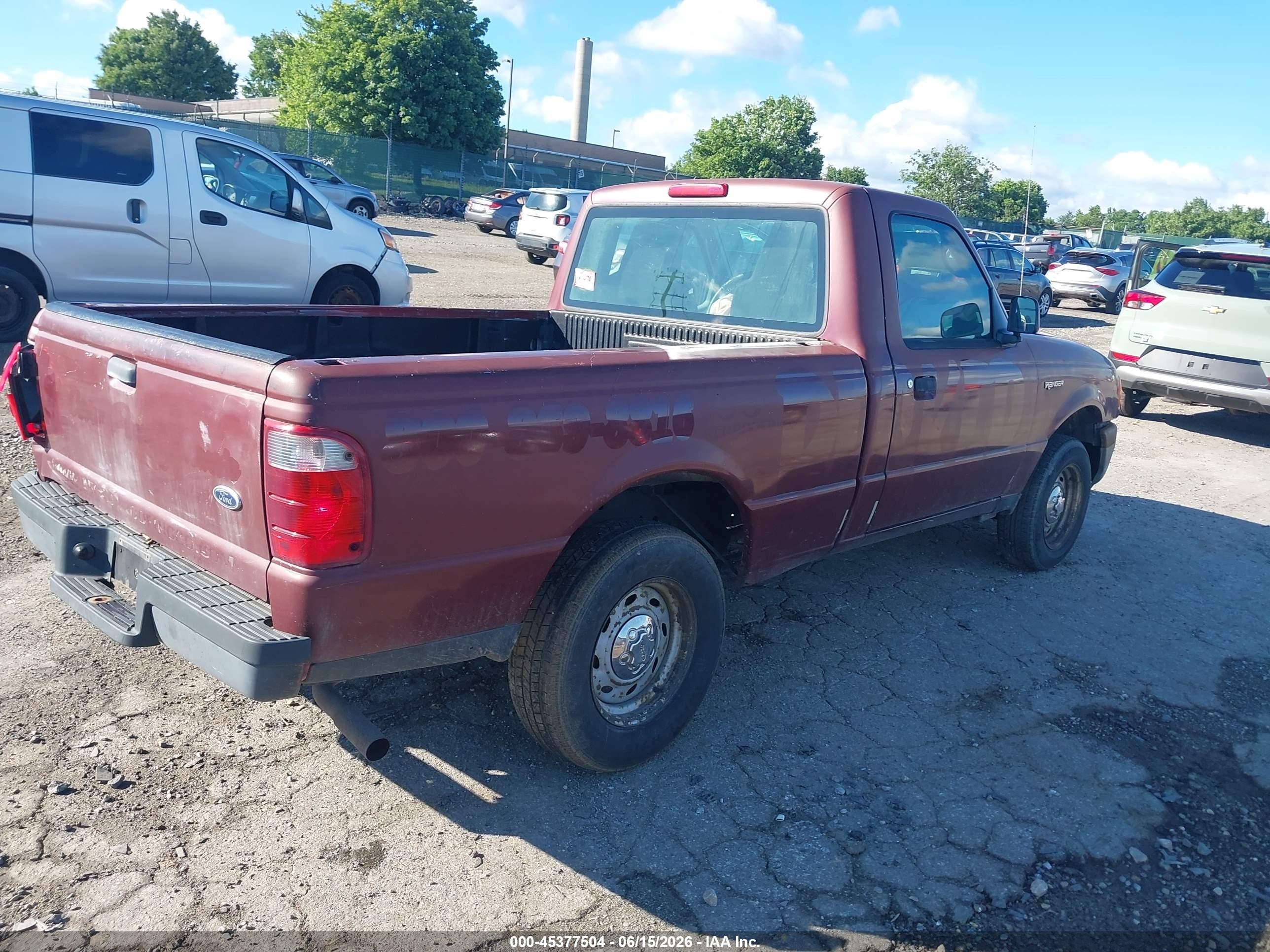 2004 Ford Ranger Xl/xlt Maroon vin: 1FTYR10D64PA45524