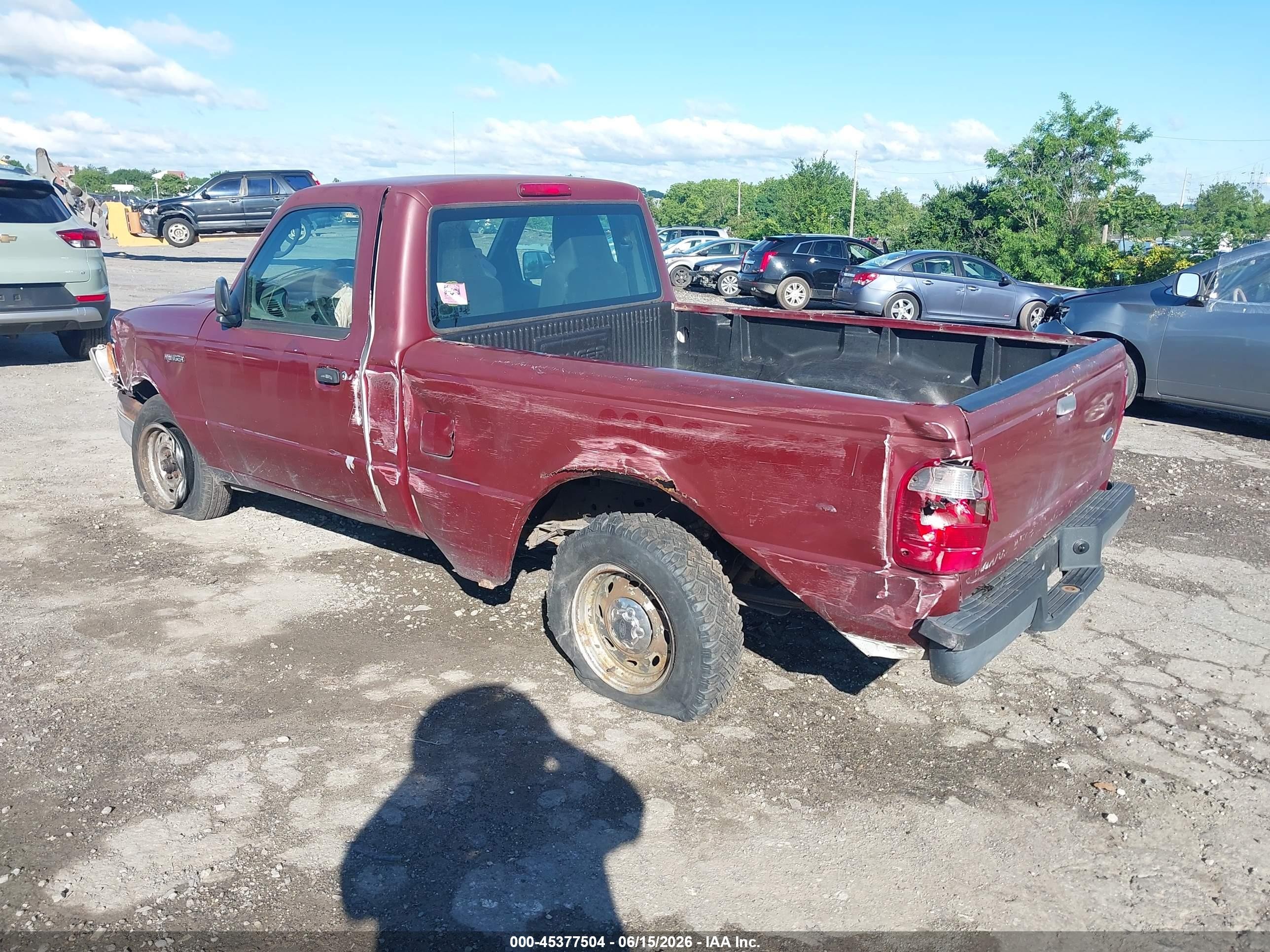 2004 Ford Ranger Xl/xlt Maroon vin: 1FTYR10D64PA45524