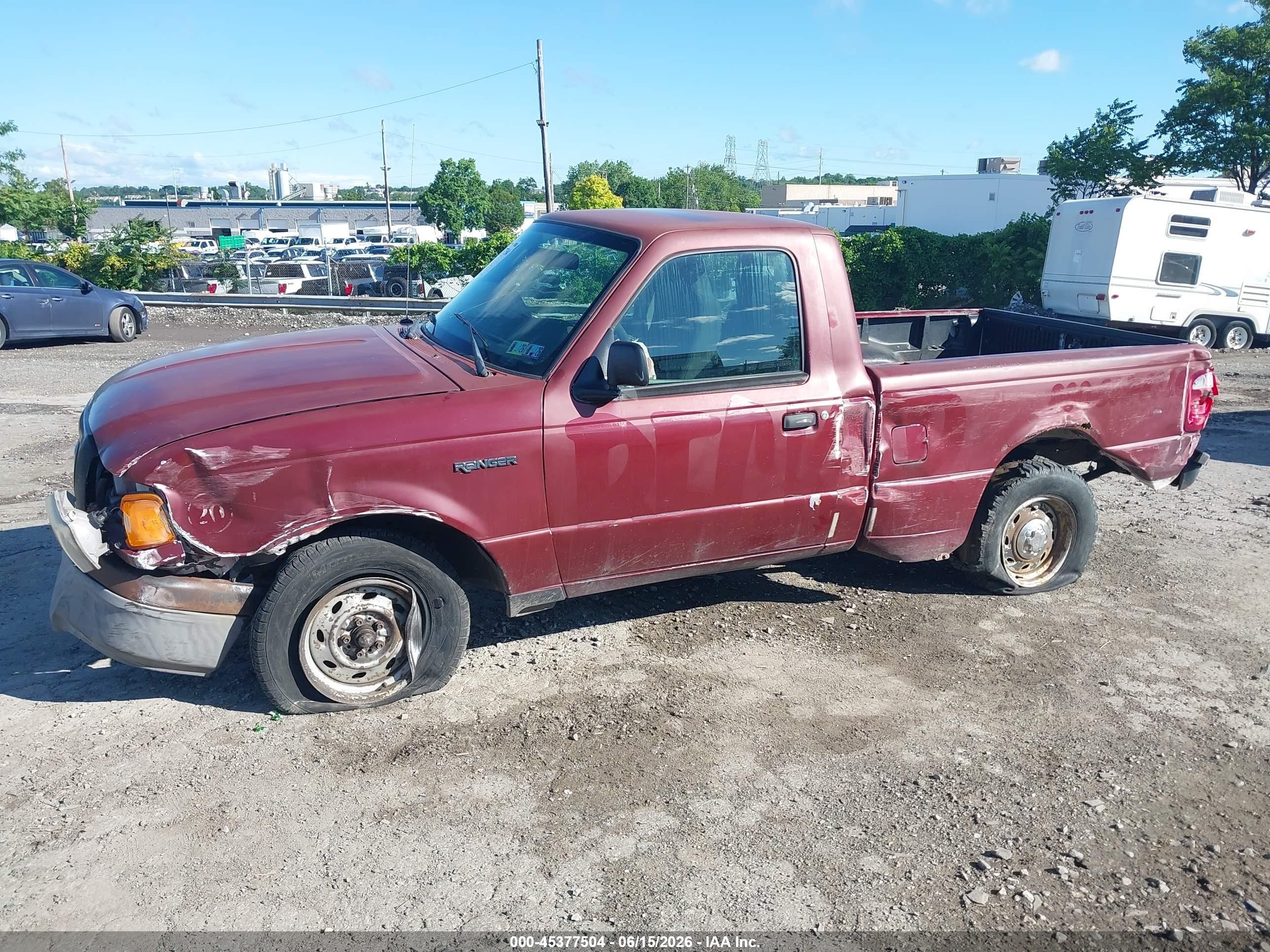 2004 Ford Ranger Xl/xlt Maroon vin: 1FTYR10D64PA45524