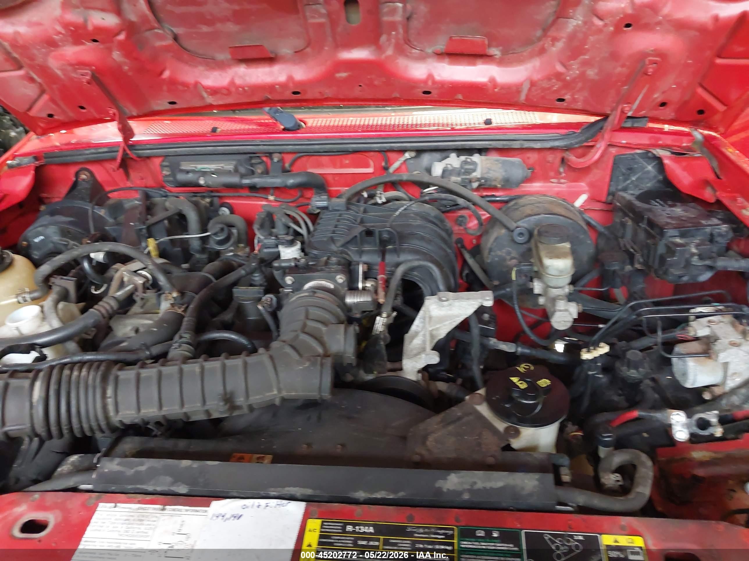 2004 Ford Ranger Xl/xlt Red vin: 1FTYR10D64PB59815