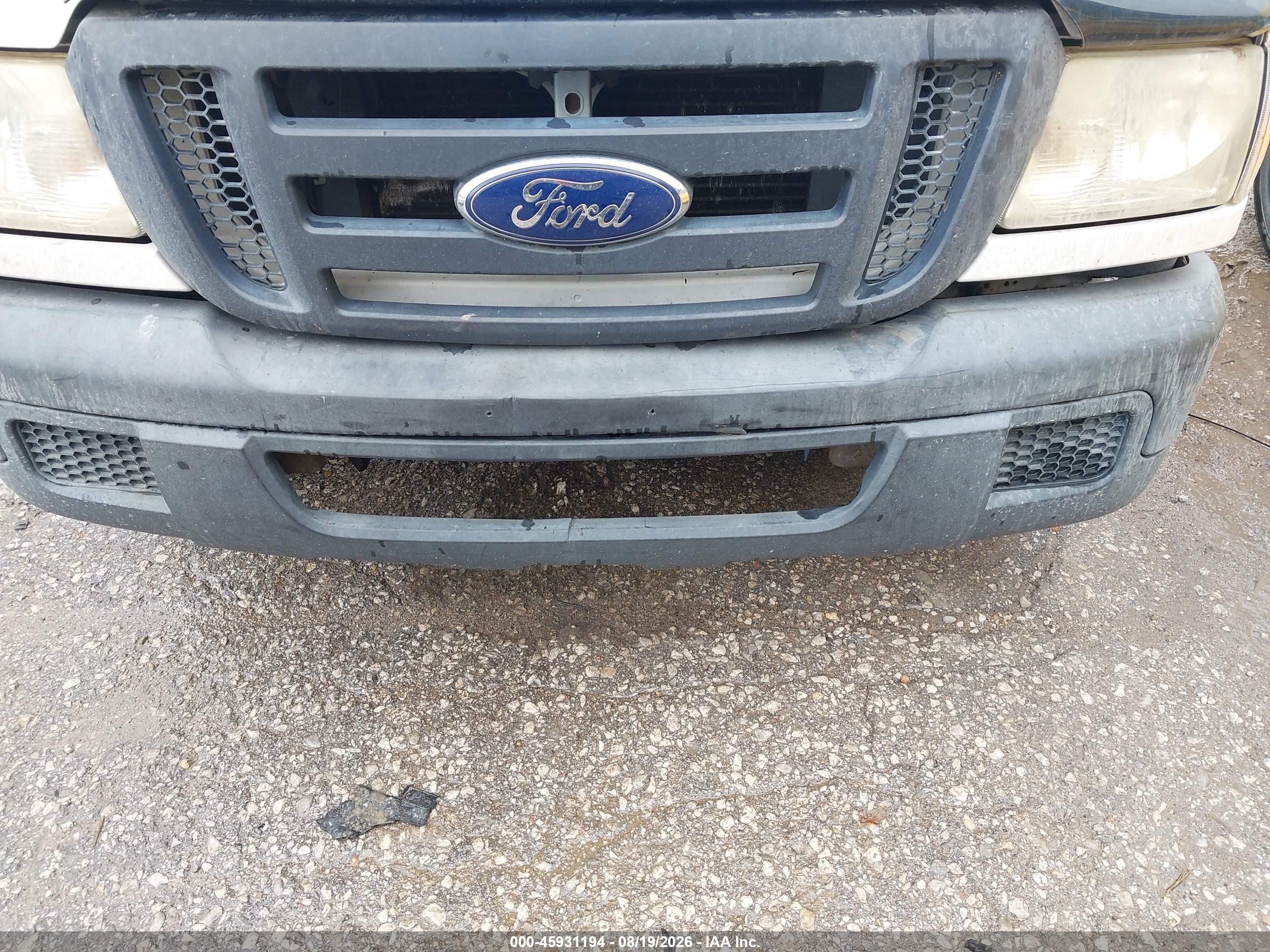 2007 Ford Ranger Stx/xl/xlt White vin: 1FTYR10D67PA46158