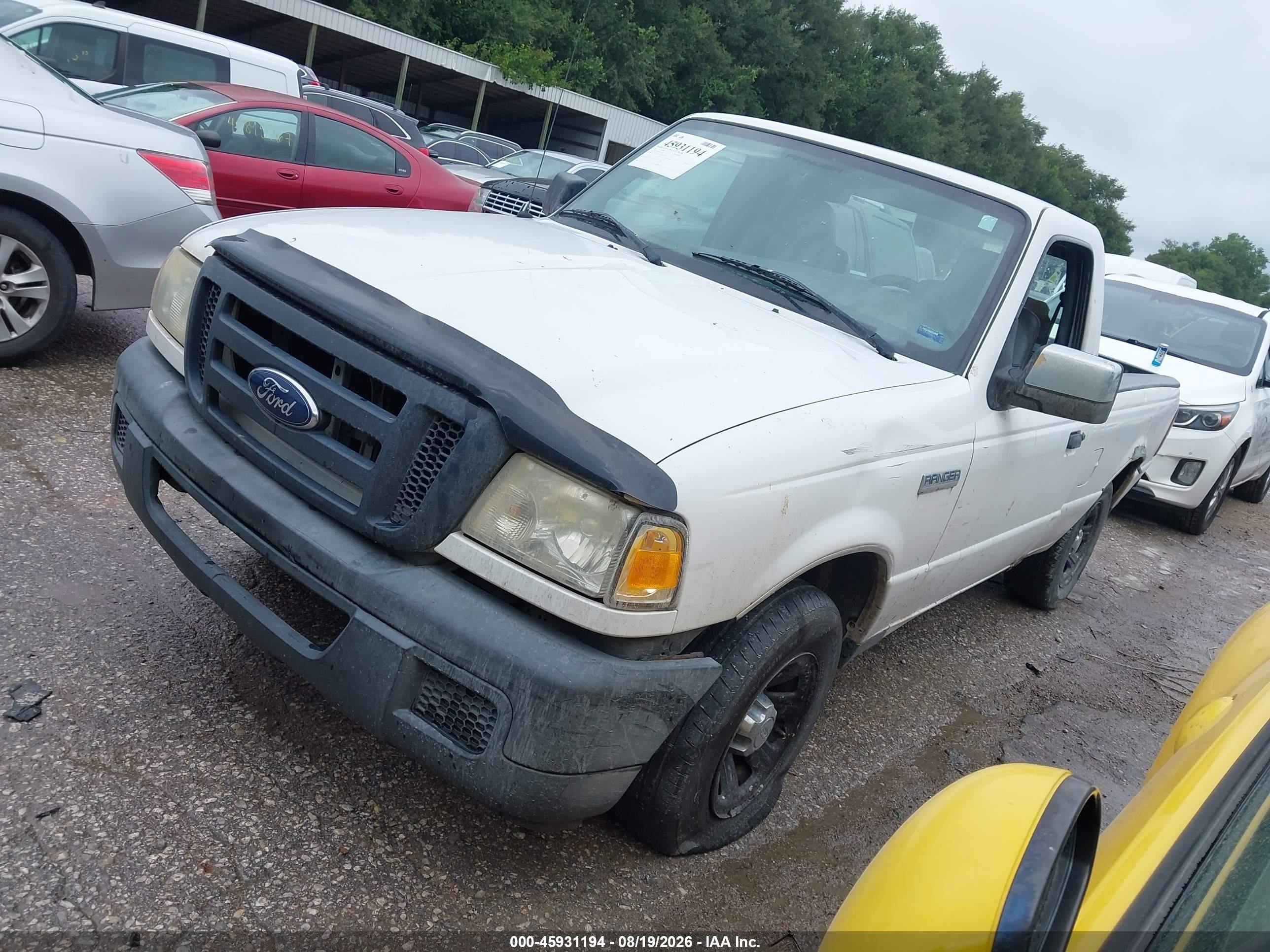 2007 Ford Ranger Stx/xl/xlt White vin: 1FTYR10D67PA46158