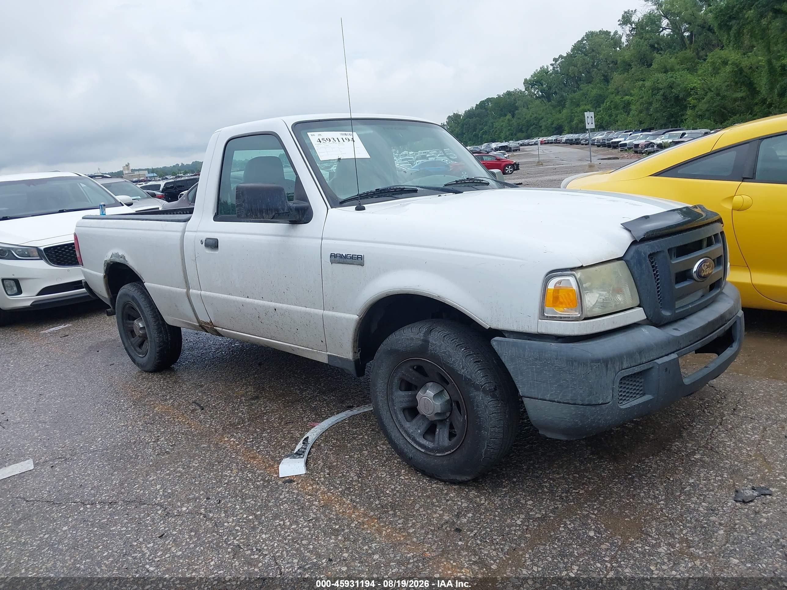 2007 Ford Ranger Stx/xl/xlt White vin: 1FTYR10D67PA46158