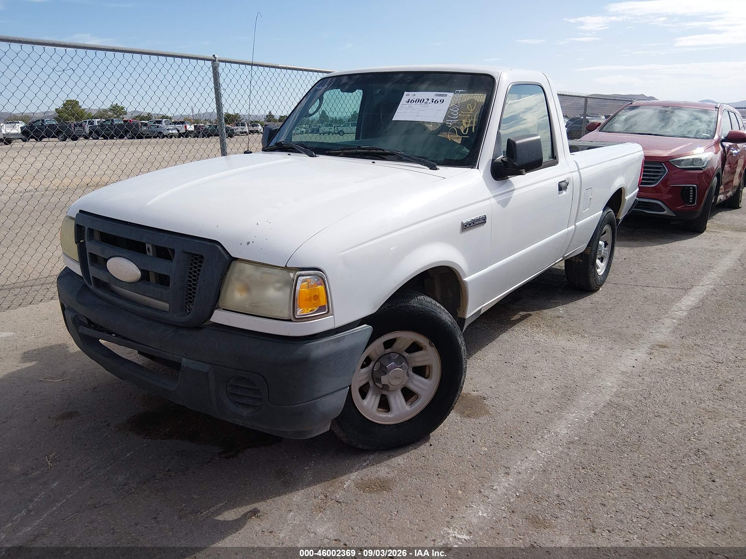 2008 Ford Ranger Xl/xlt White vin: 1FTYR10D68PB09714