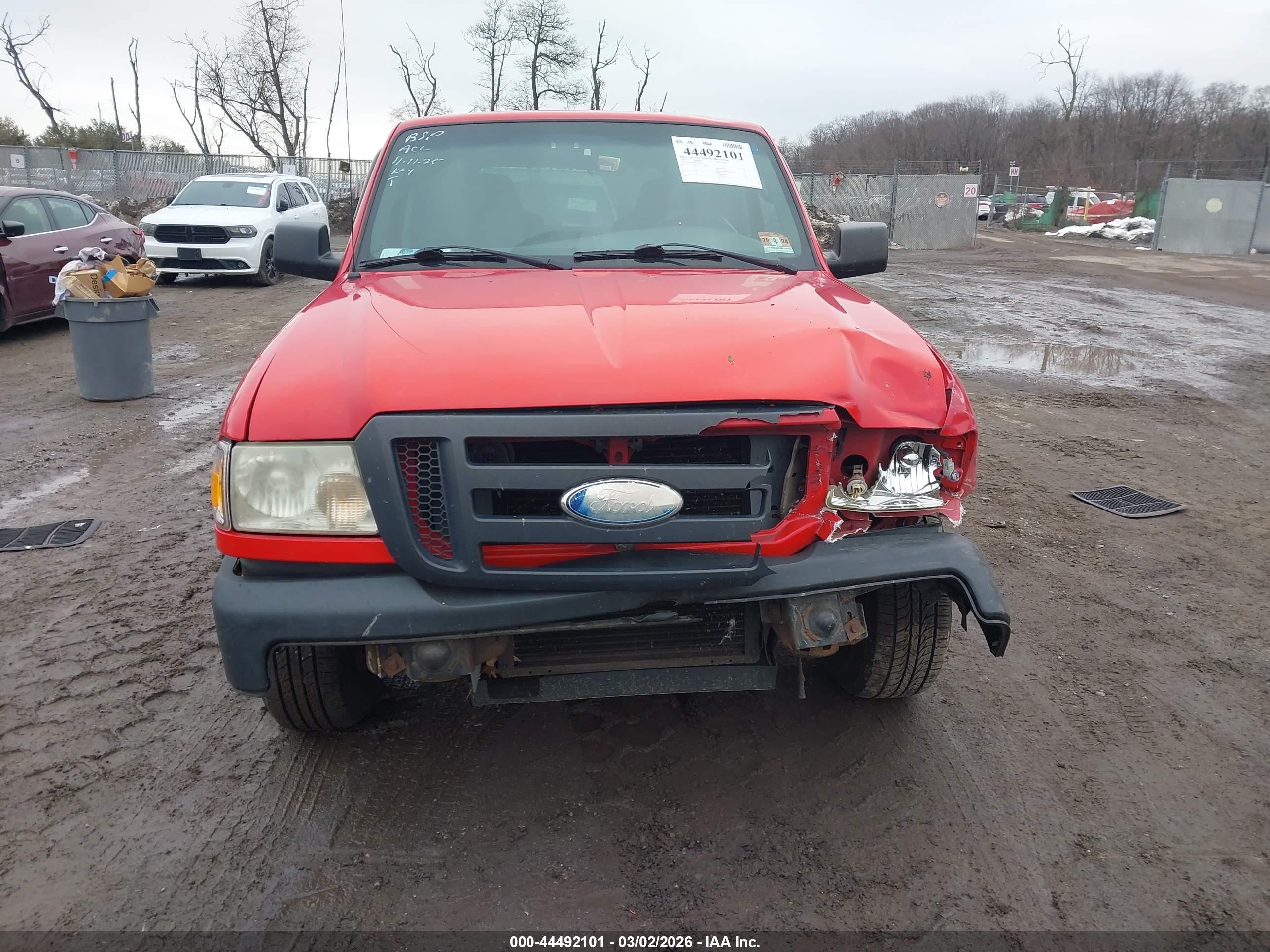 2009 Ford Ranger Sport/xl/xlt Red vin: 1FTYR10D69PA08612