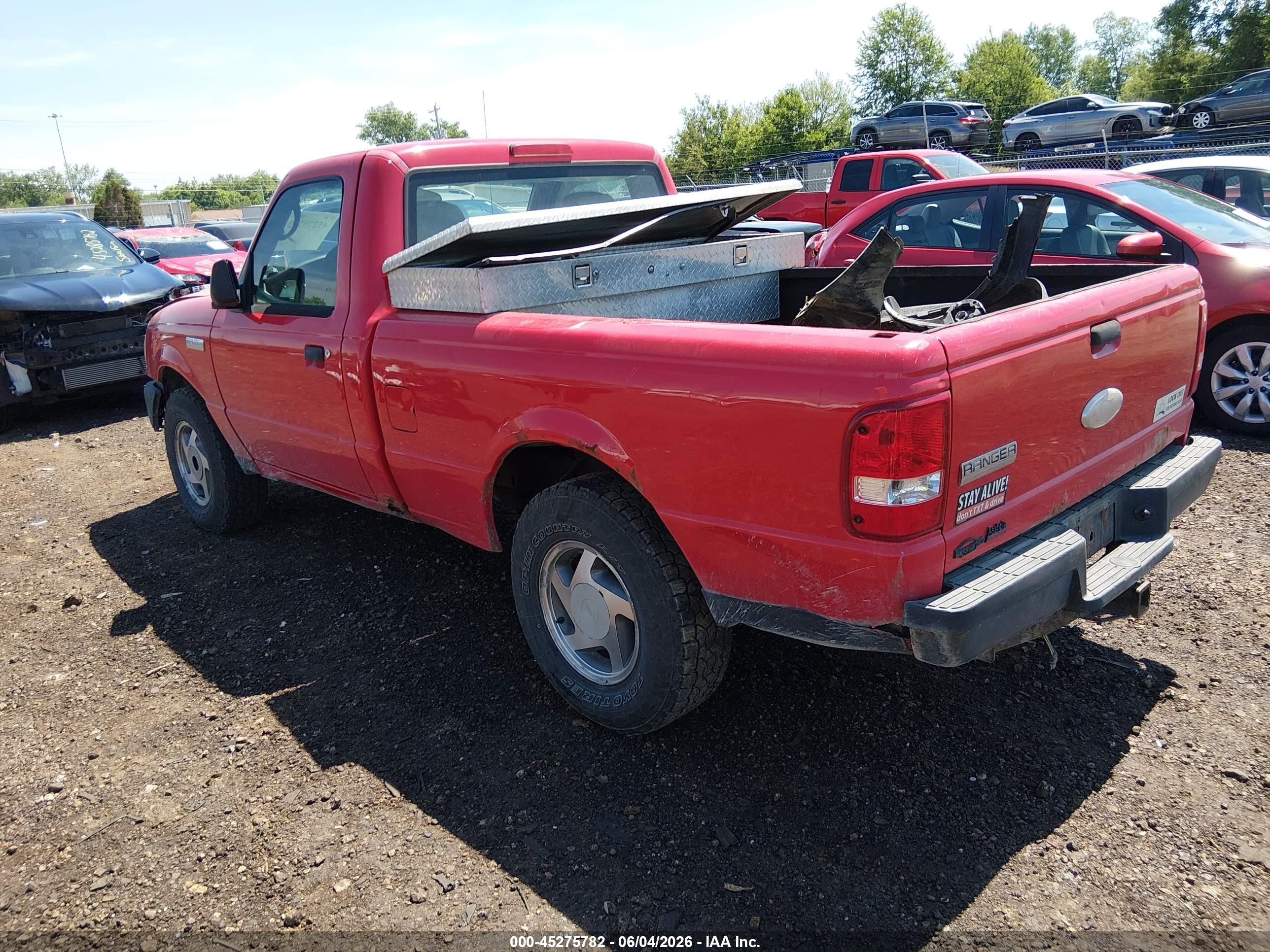 2009 Ford Ranger Sport/xl/xlt Red vin: 1FTYR10D69PA21649