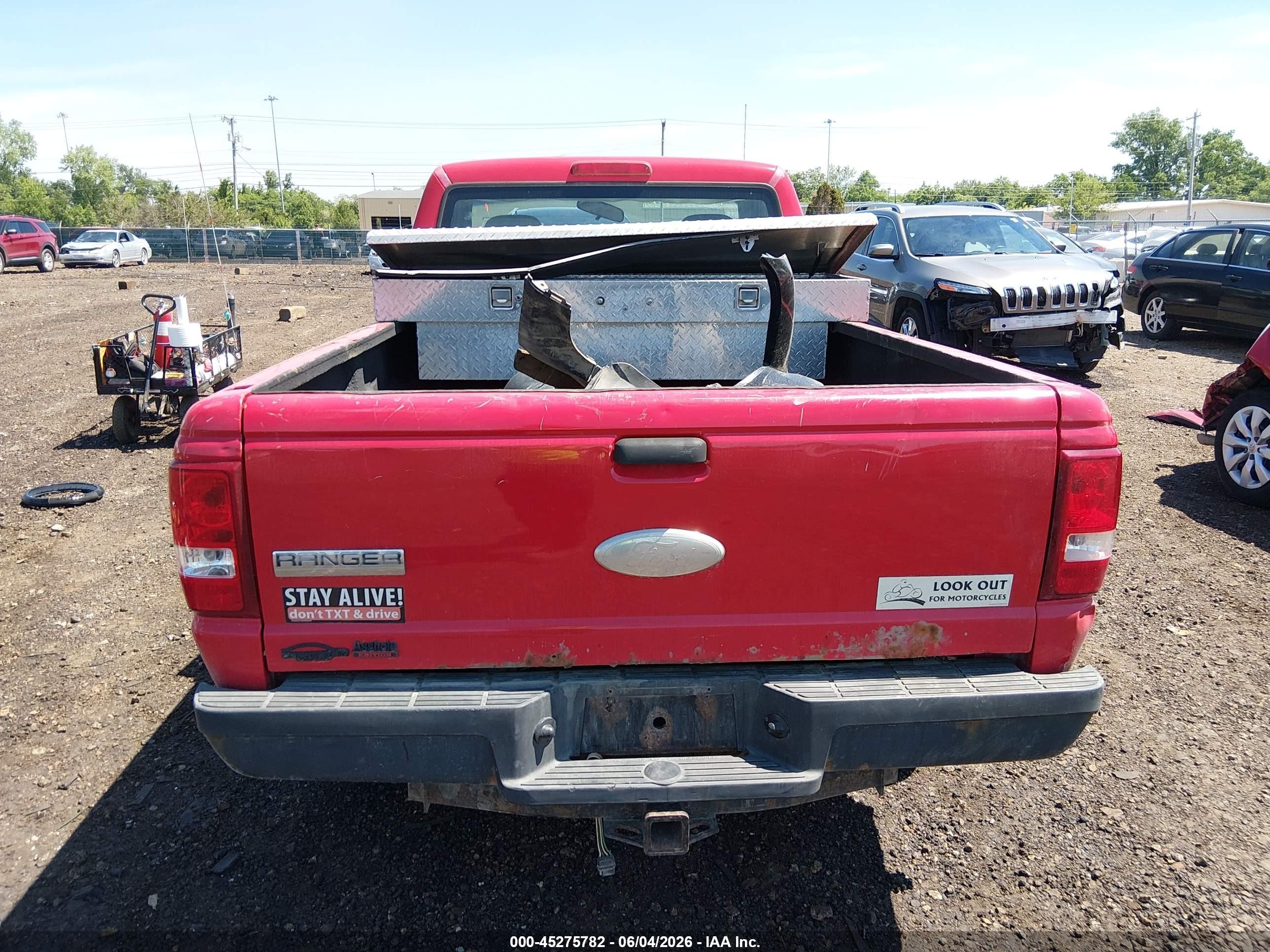 2009 Ford Ranger Sport/xl/xlt Red vin: 1FTYR10D69PA21649