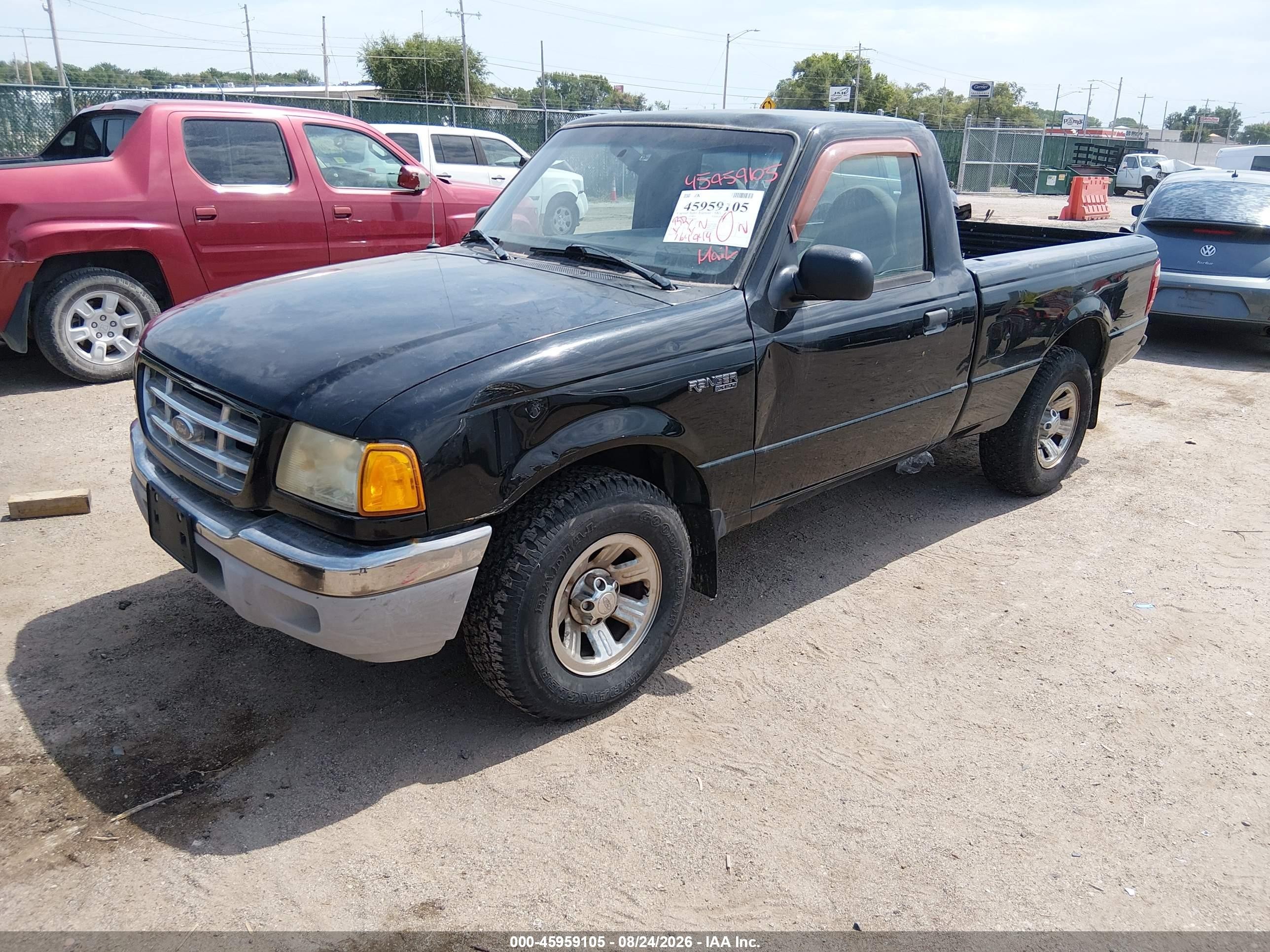 2002 Ford Ranger Xl/xlt Black vin: 1FTYR10D72PA89609