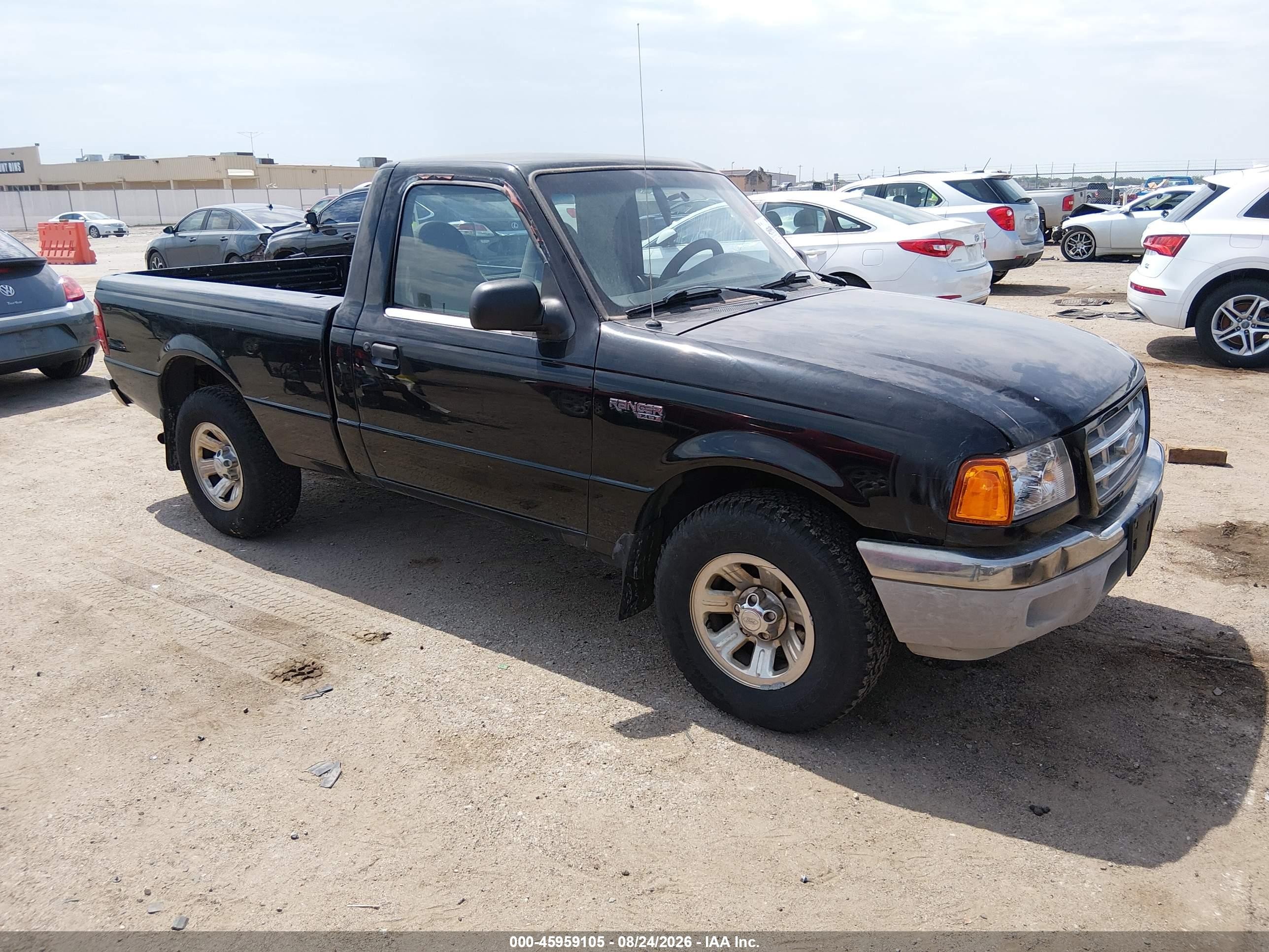 2002 Ford Ranger Xl/xlt Black vin: 1FTYR10D72PA89609