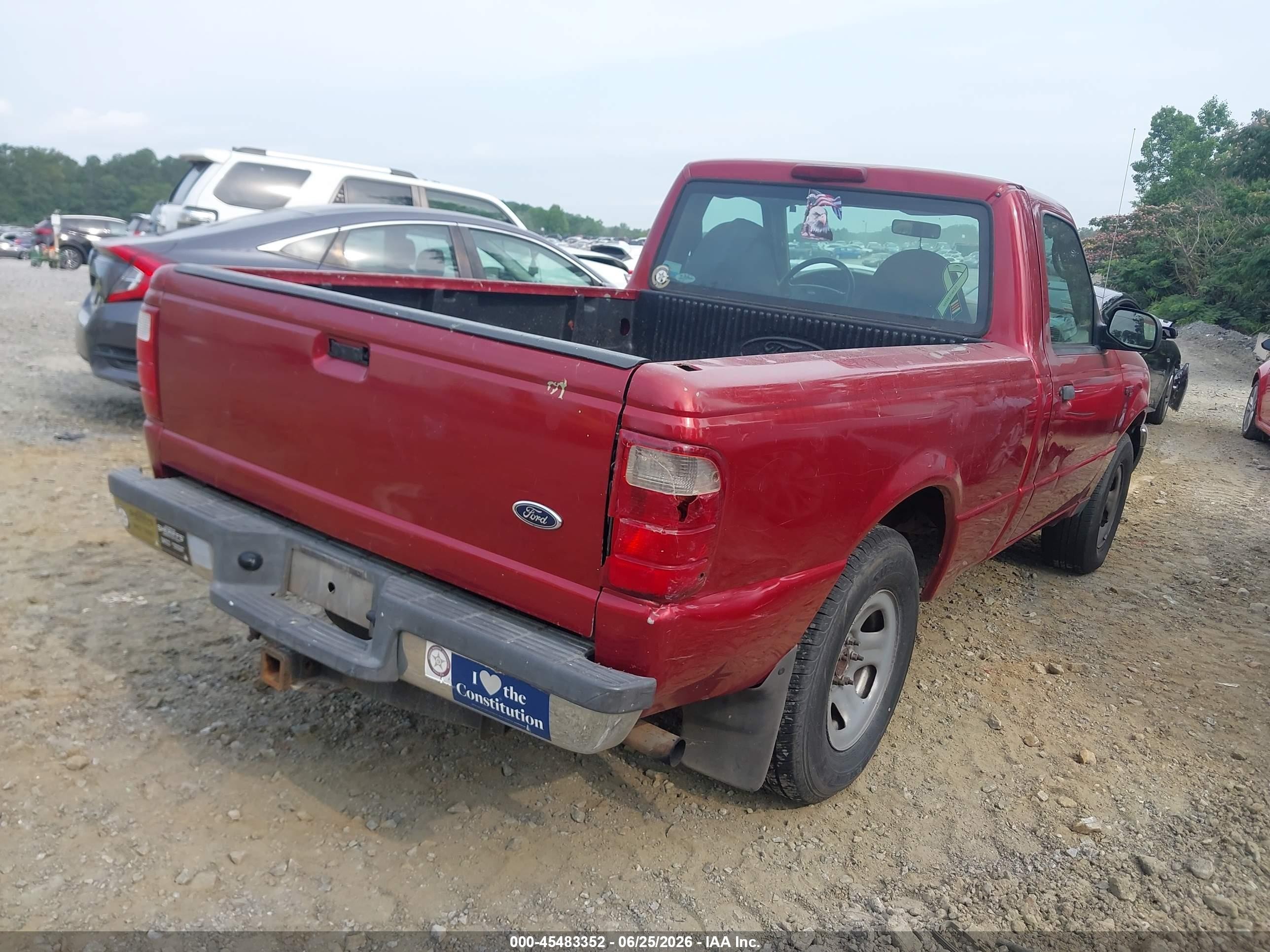 2003 Ford Ranger Xl/xlt Red vin: 1FTYR10D73PA92382