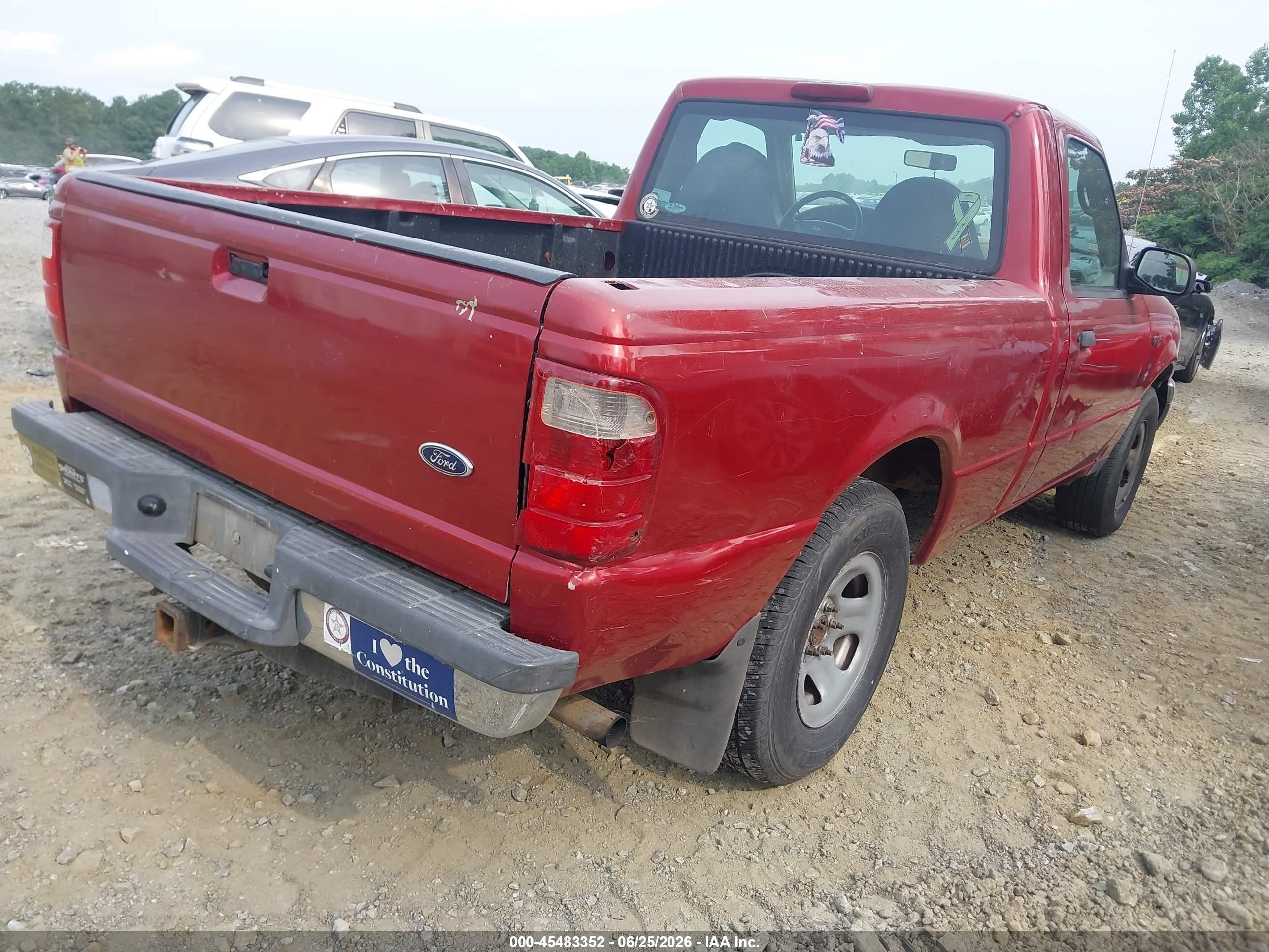 2003 Ford Ranger Xl/xlt Red vin: 1FTYR10D73PA92382