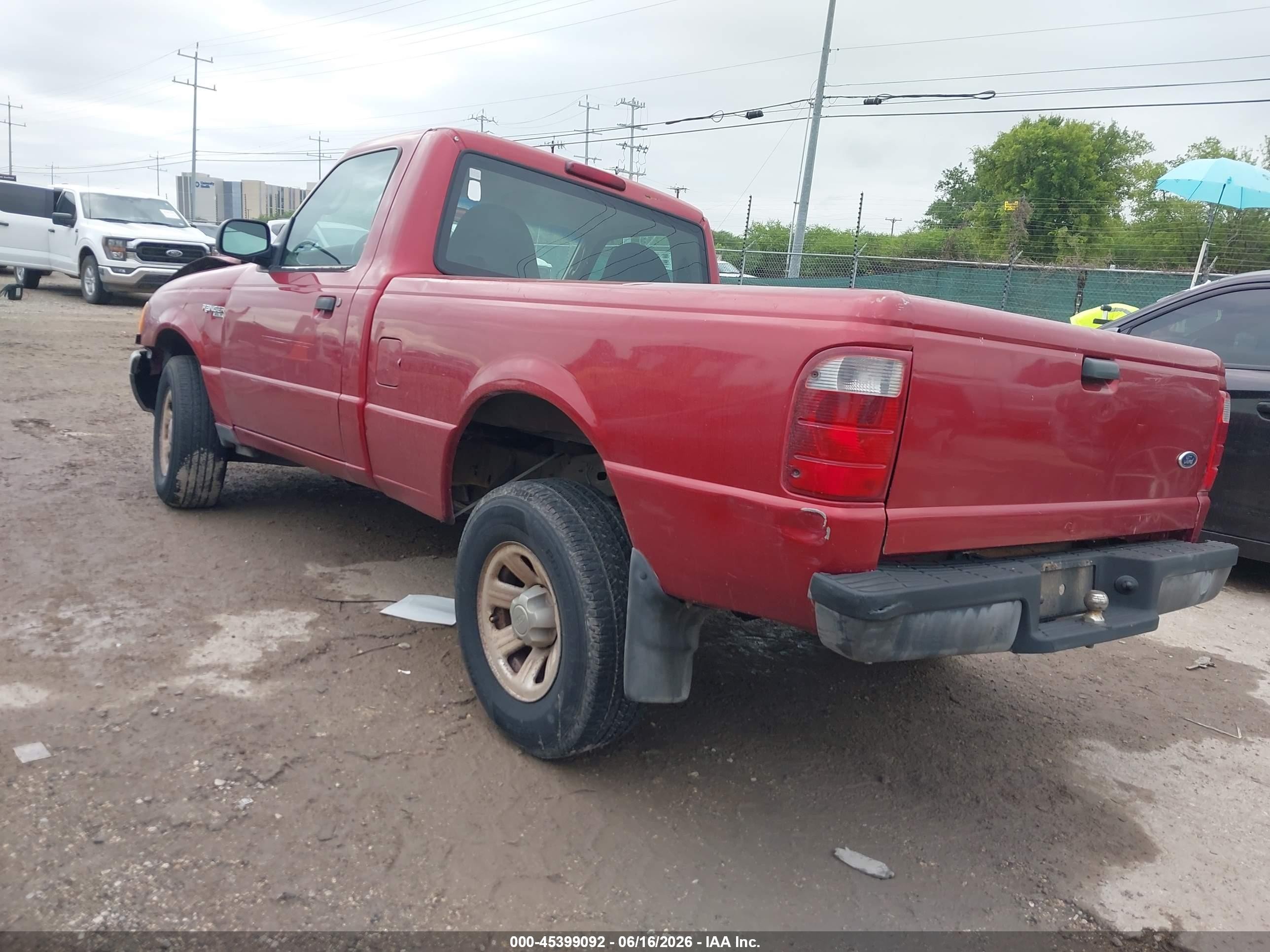 2003 Ford Ranger Xl/xlt Red vin: 1FTYR10D73PB71776