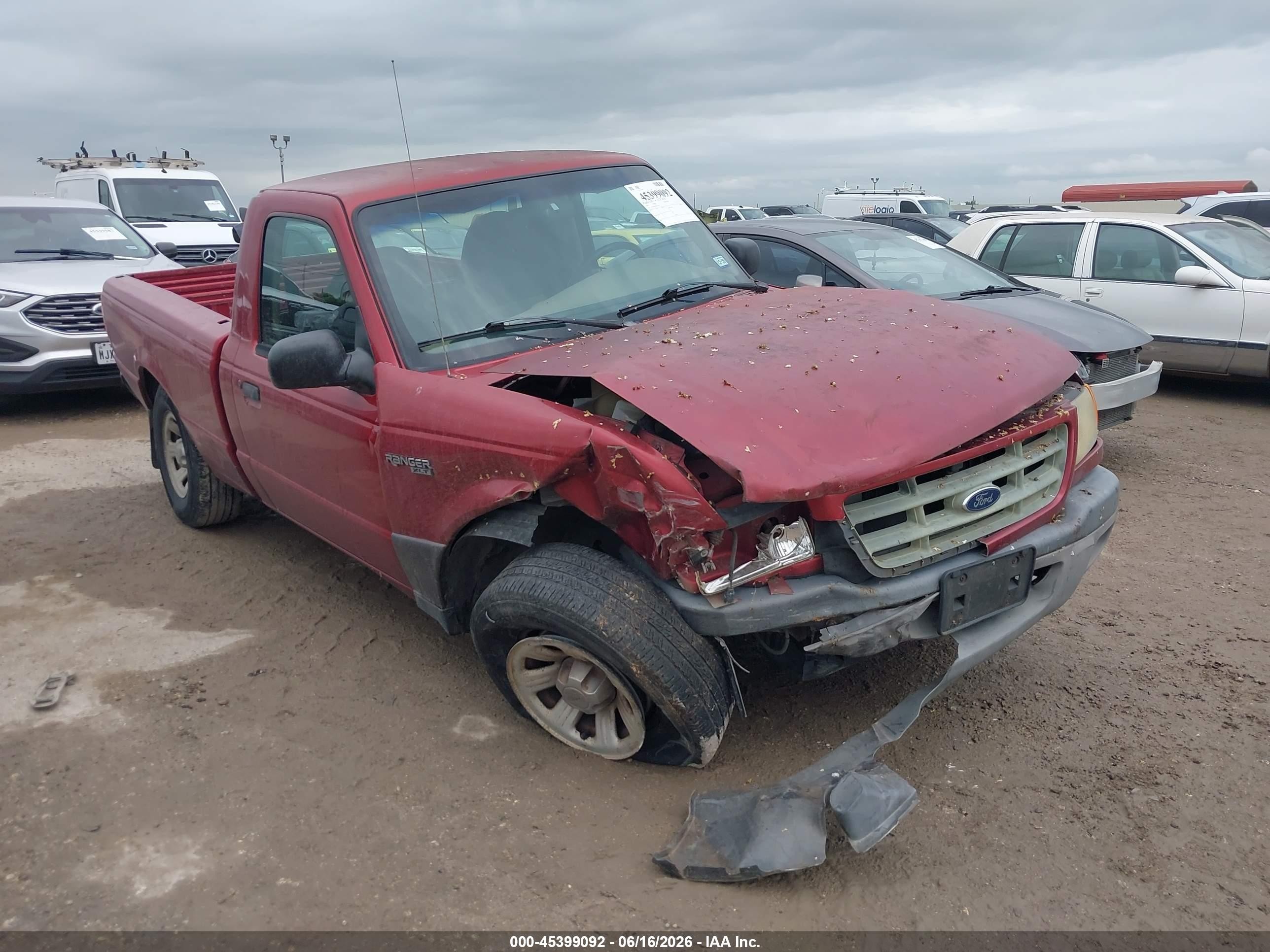 2003 Ford Ranger Xl/xlt Red vin: 1FTYR10D73PB71776