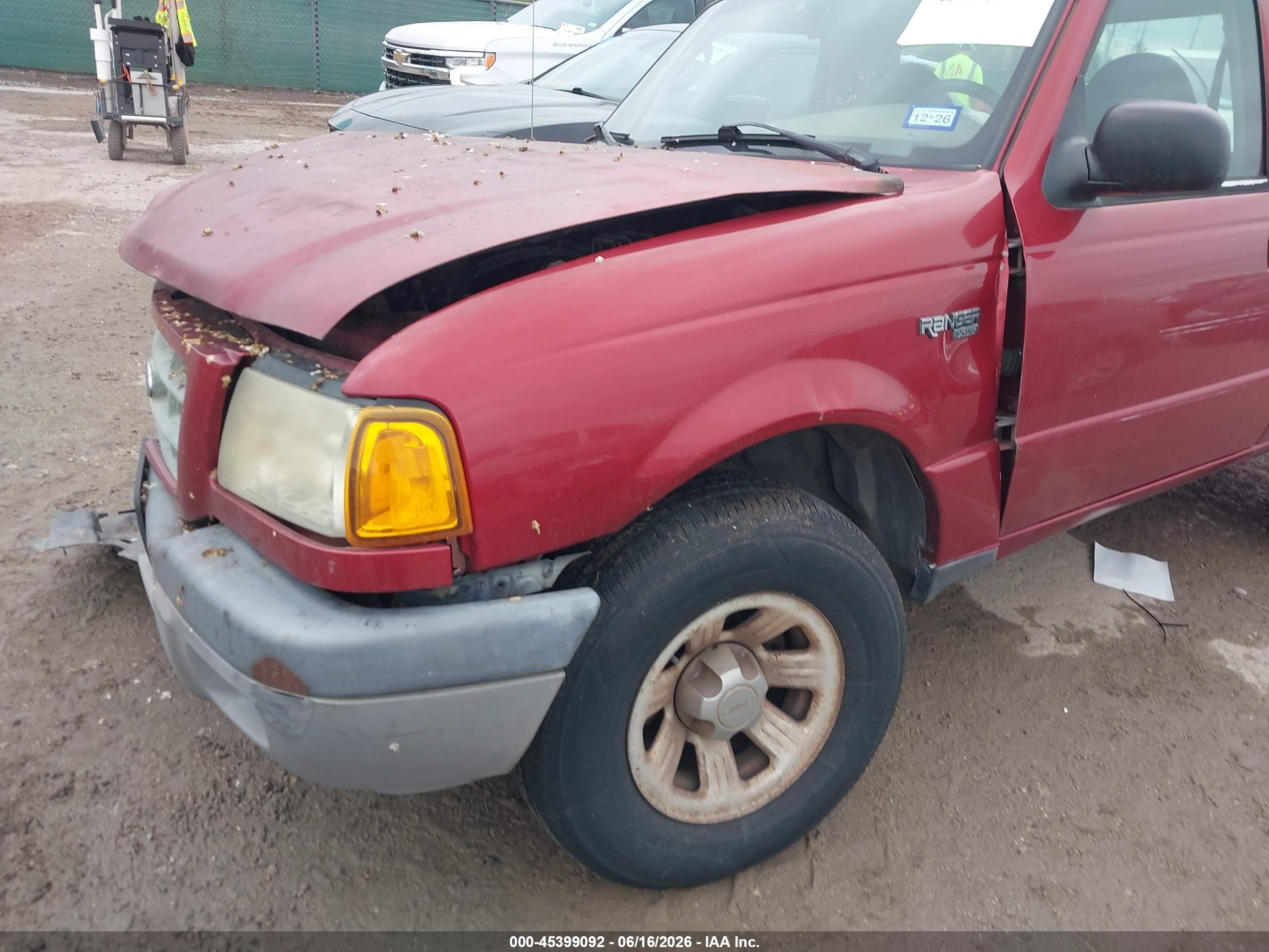 2003 Ford Ranger Xl/xlt Red vin: 1FTYR10D73PB71776